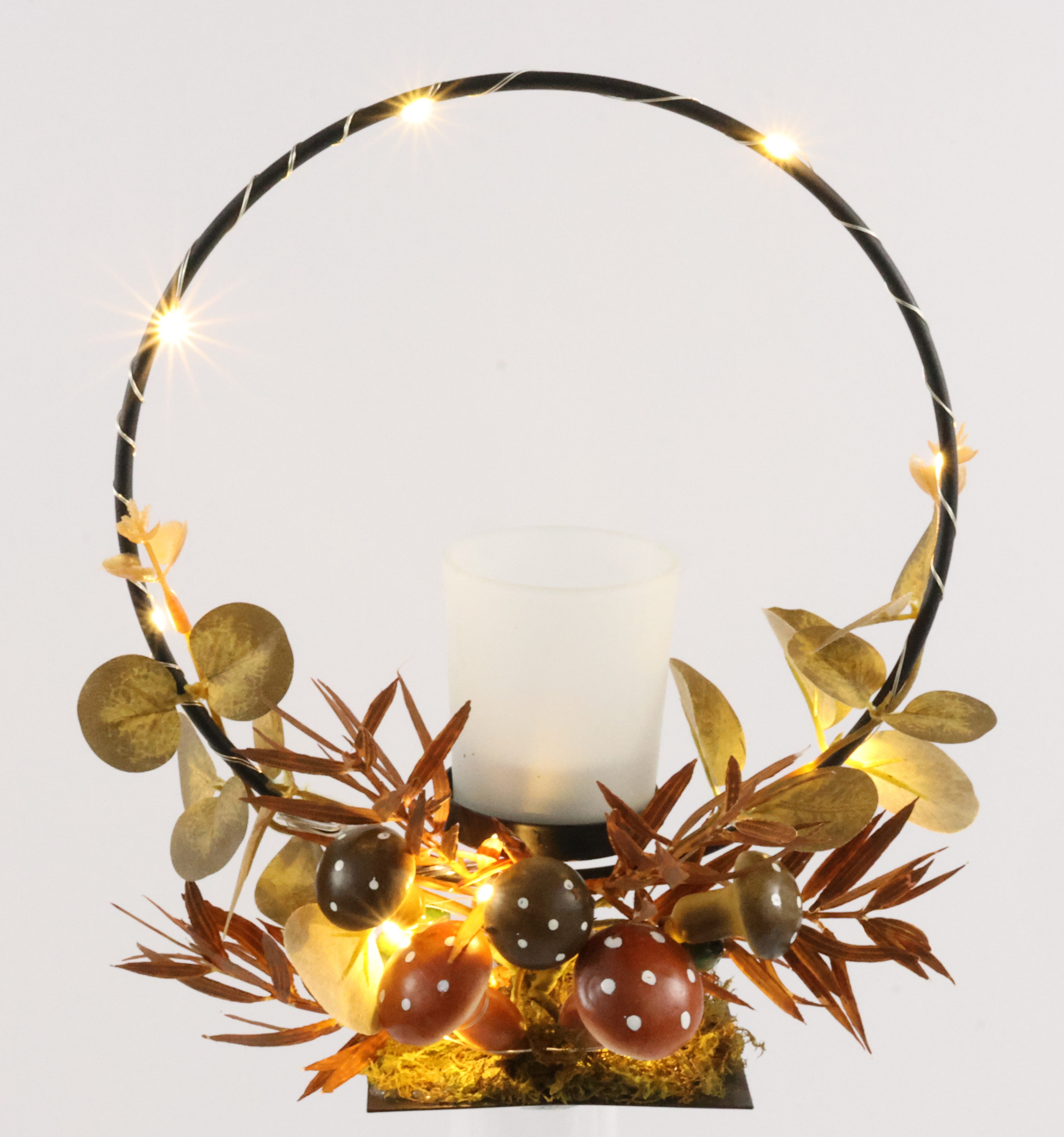 I.GE.A. Teelichthalter Teelichthalter mit Metall-Bogen LED-Licht (1 St), He günstig online kaufen