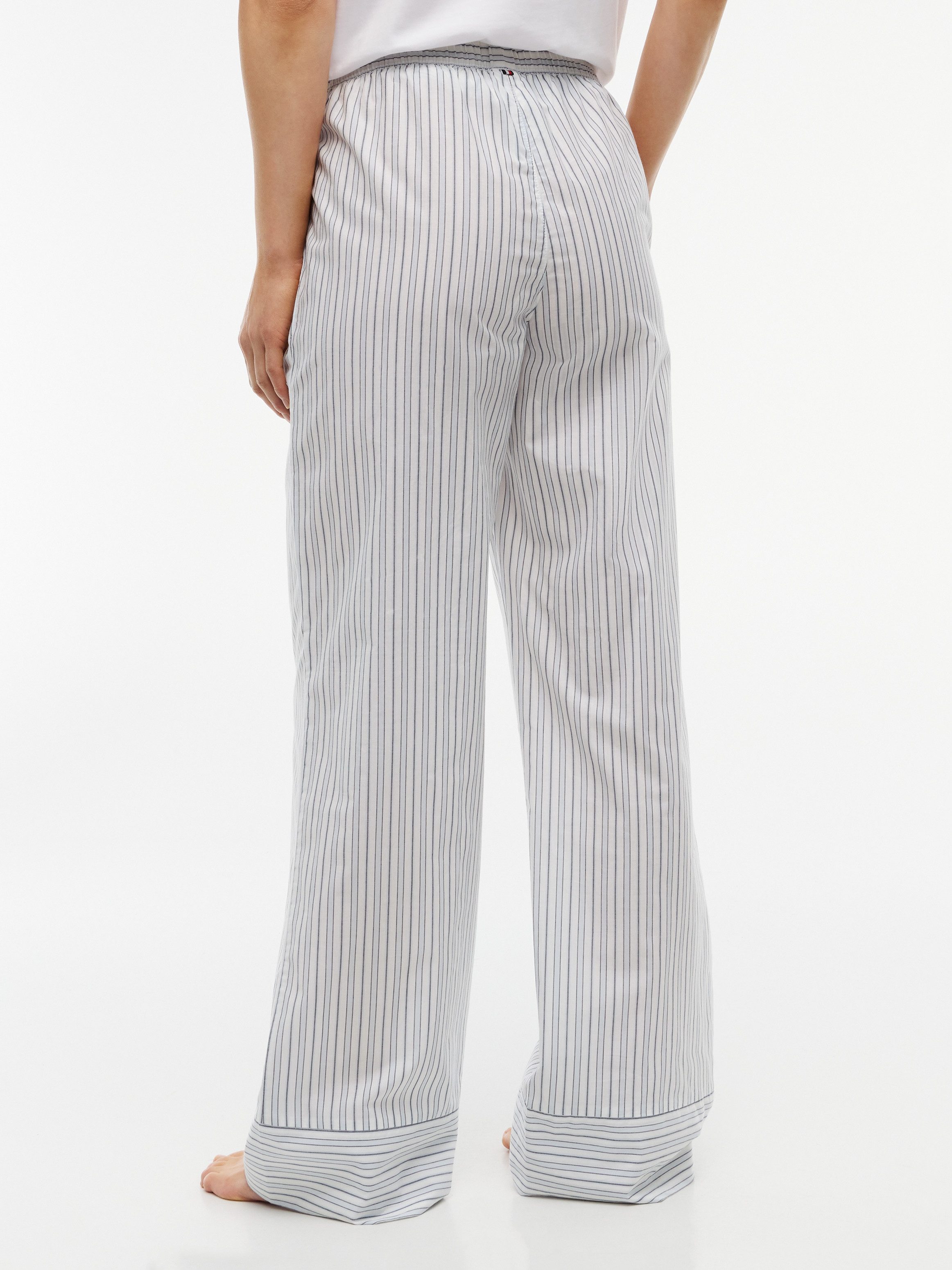 Tommy Hilfiger Underwear Pyjamahose POPLIN STRIPE PANTS mit Elastikbund mit Label-Aufnäher – Bild 2 von 5