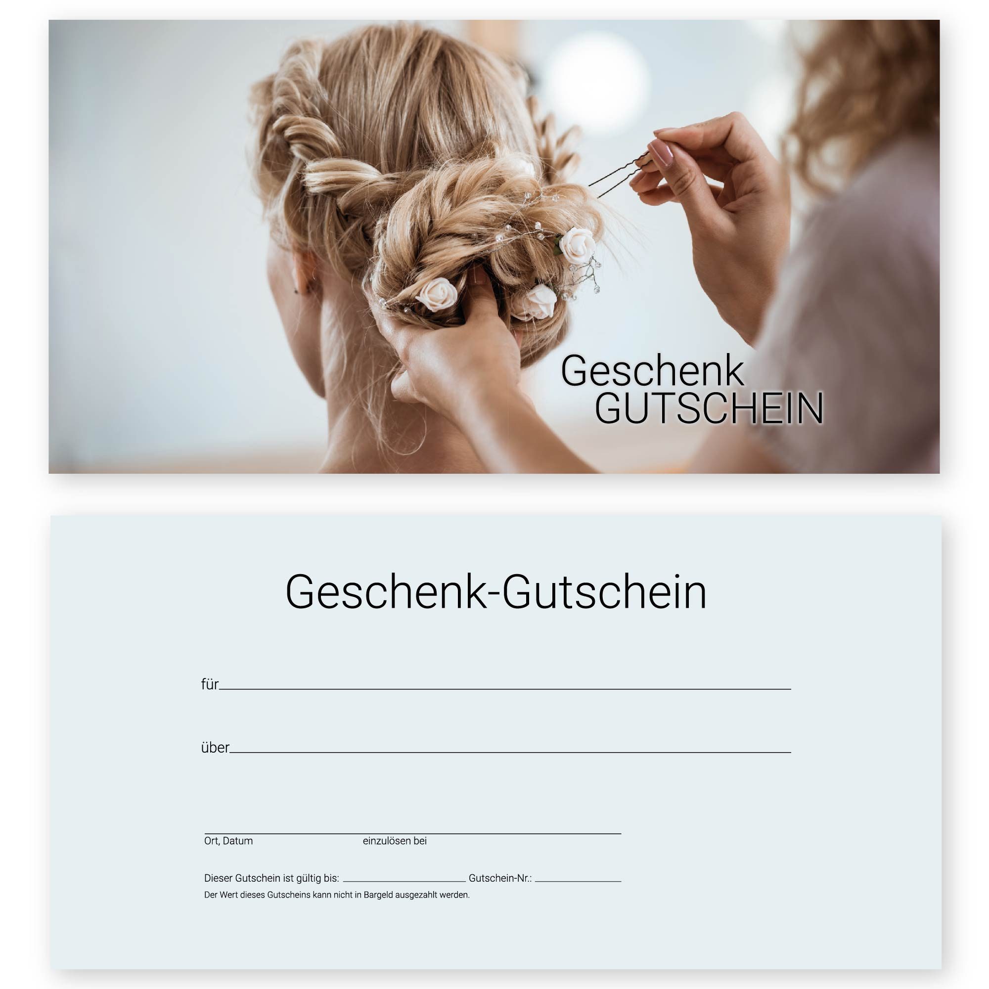 Geschenkkarte 50 Gutscheinkarten für Frisöre, Barber und Styling zum Verkaufen