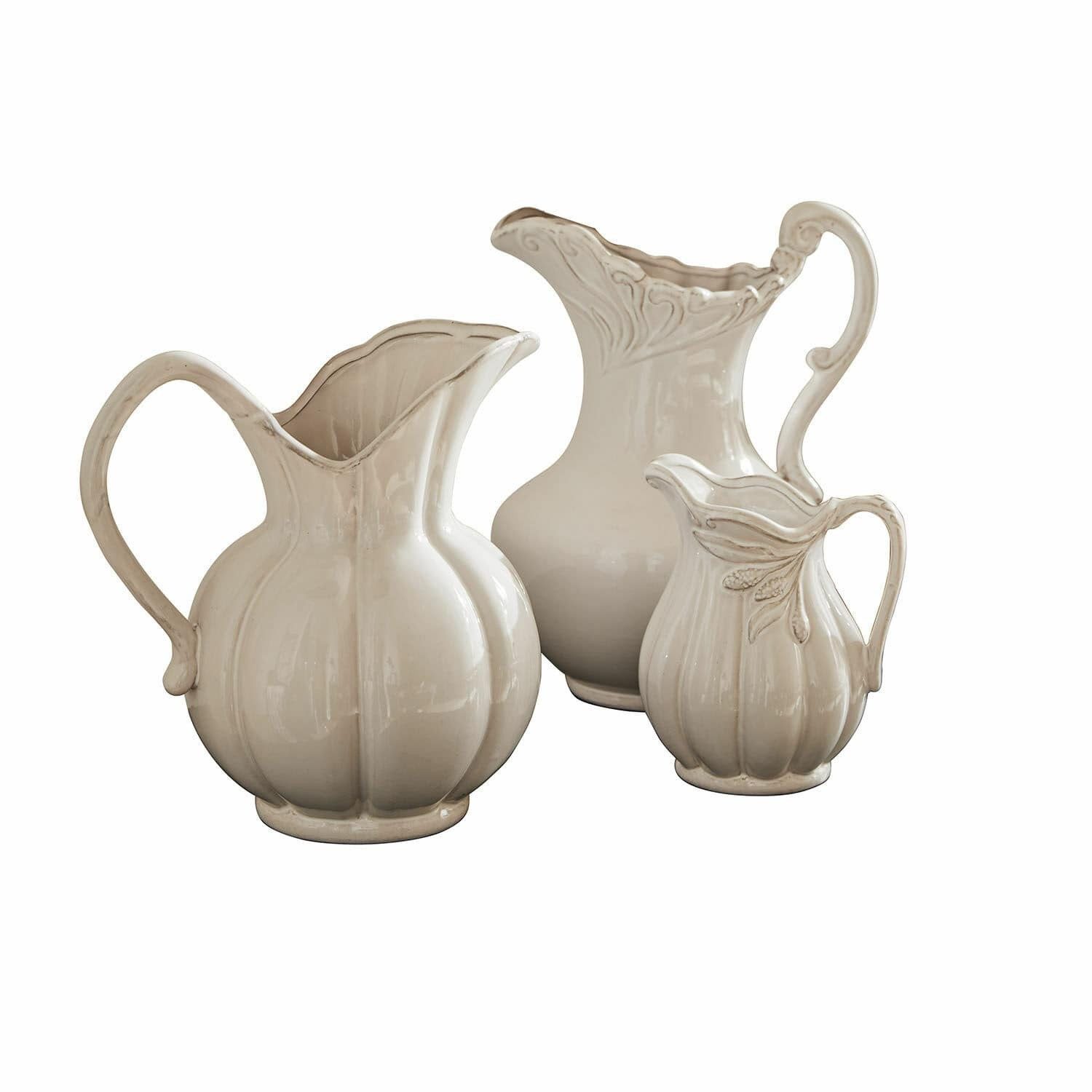 Mirabeau Tischvase Krug 3er Set Lucanera weiß, none – Bild 2 von 5