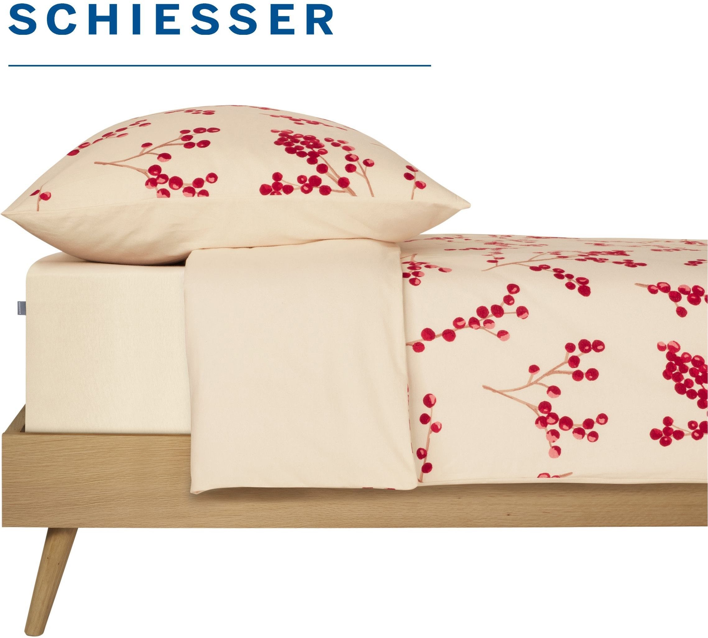 Schiesser Spannbettlaken Jessi aus 100% Baumwolle, Jersey, Gummizug: rundum, (1 Stück), für Matratzen bis zu 22 cm Höhe, OEKO-TEX® MADE IN GREEN – Bild 4 von 5