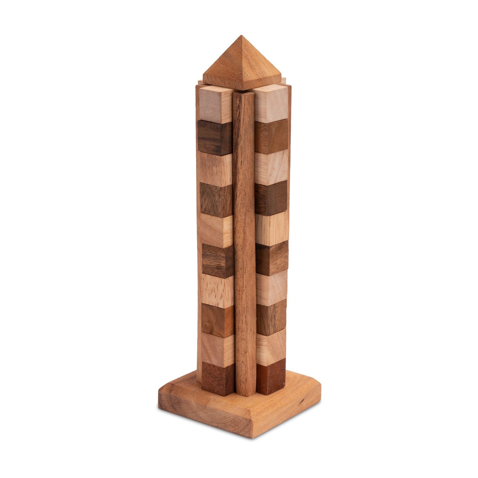 LOGOPLAY 3D-Puzzle Sky Tower, Puzzleteile, Sky Tower Wolkenkratzer 3D Puzzle Knobelspiel im stabilen Holzrahmen
