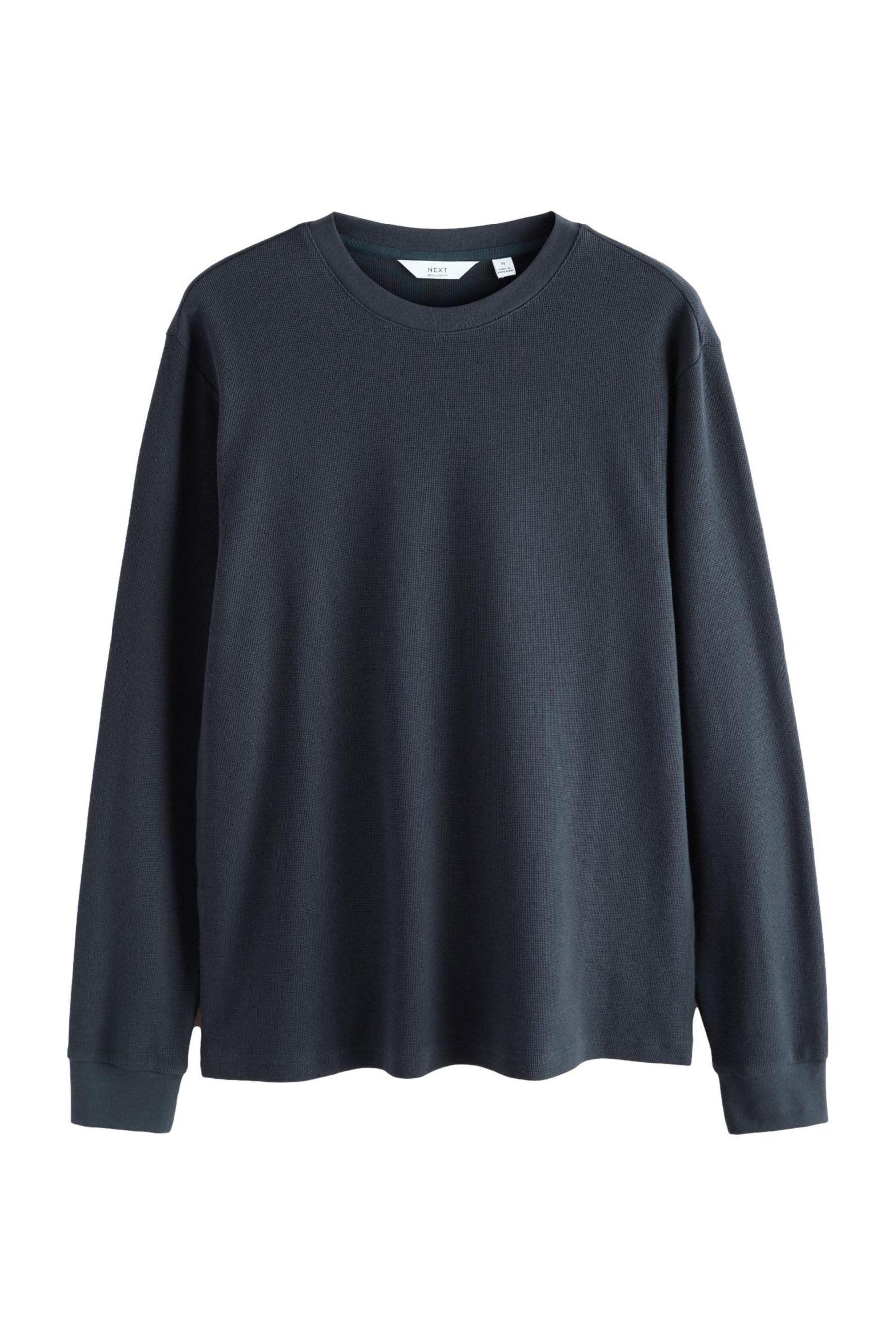 Next Langarmshirt Langärmeliges Hemd mit Micro-Waffelstruktur günstig online kaufen