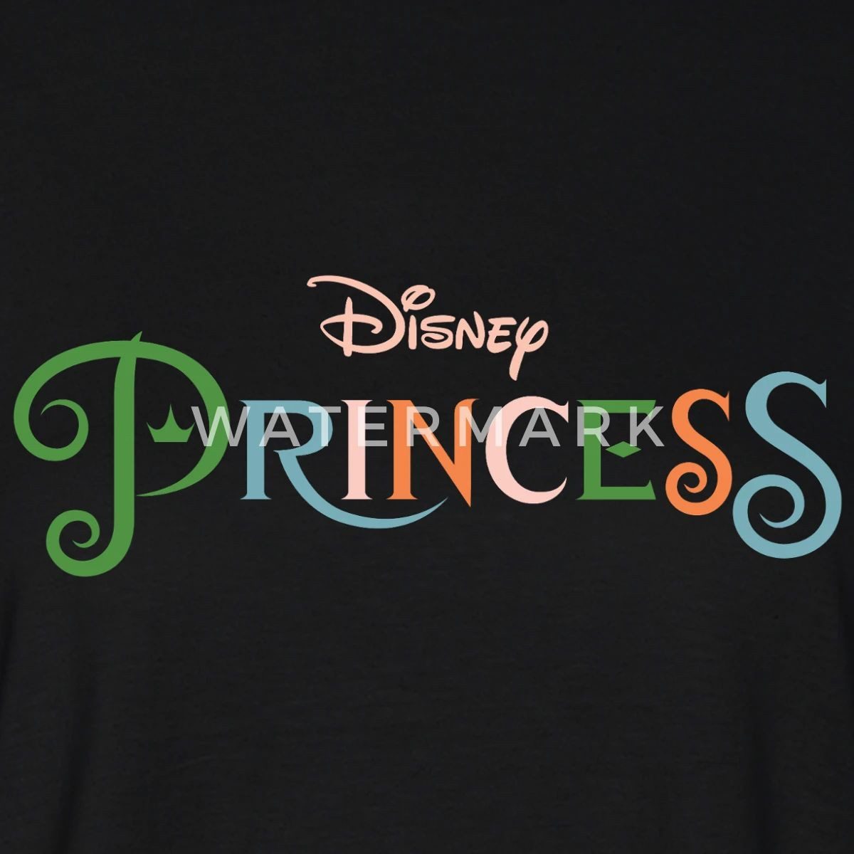 Spreadshirt T-Shirt Disney Prinzessinnen Schriftzug Boxy Shirt Damen (1-tlg)