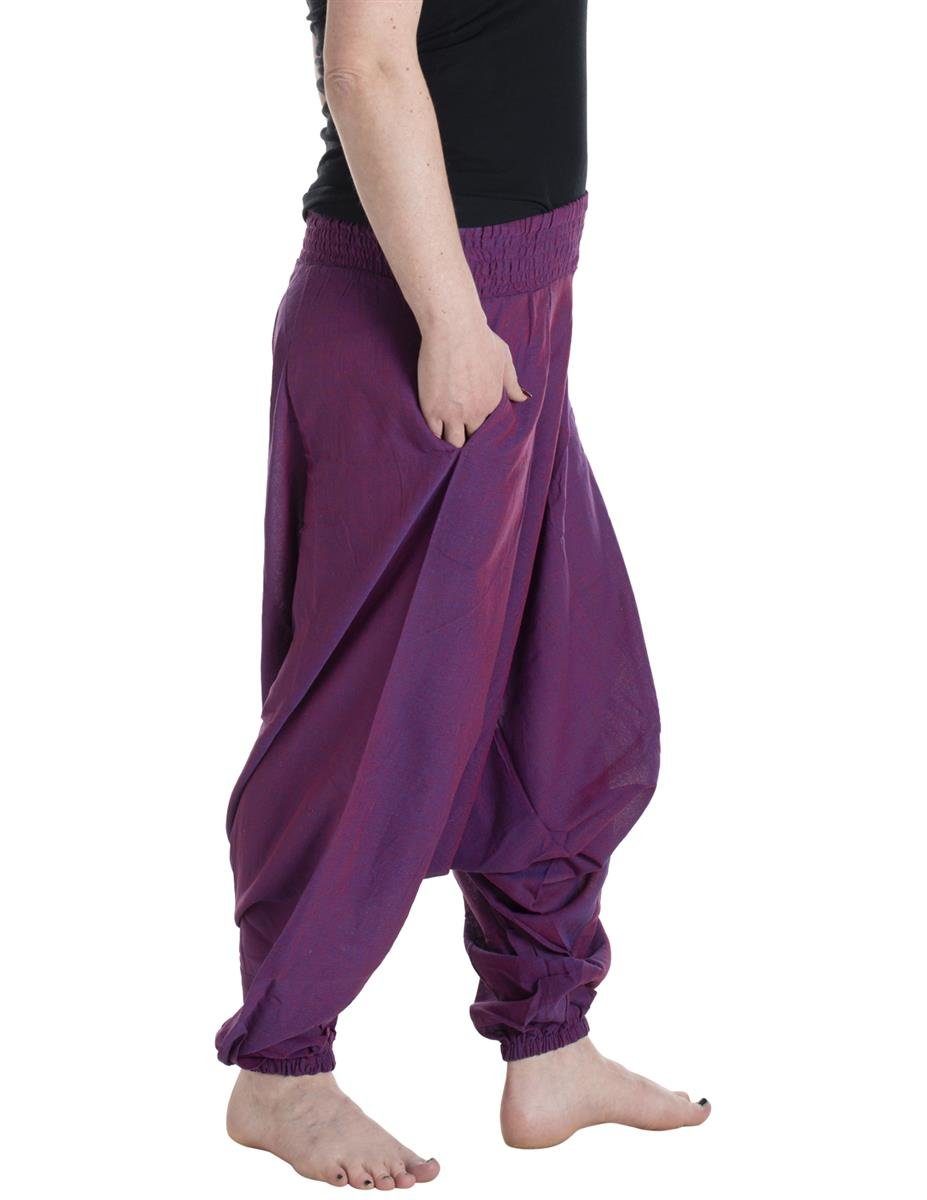 Vishes Haremshose Unisex Haremshose Einfarbig Einheitsgröße 34-46 Orientalisch, Yoga, Festival, Hippie Style