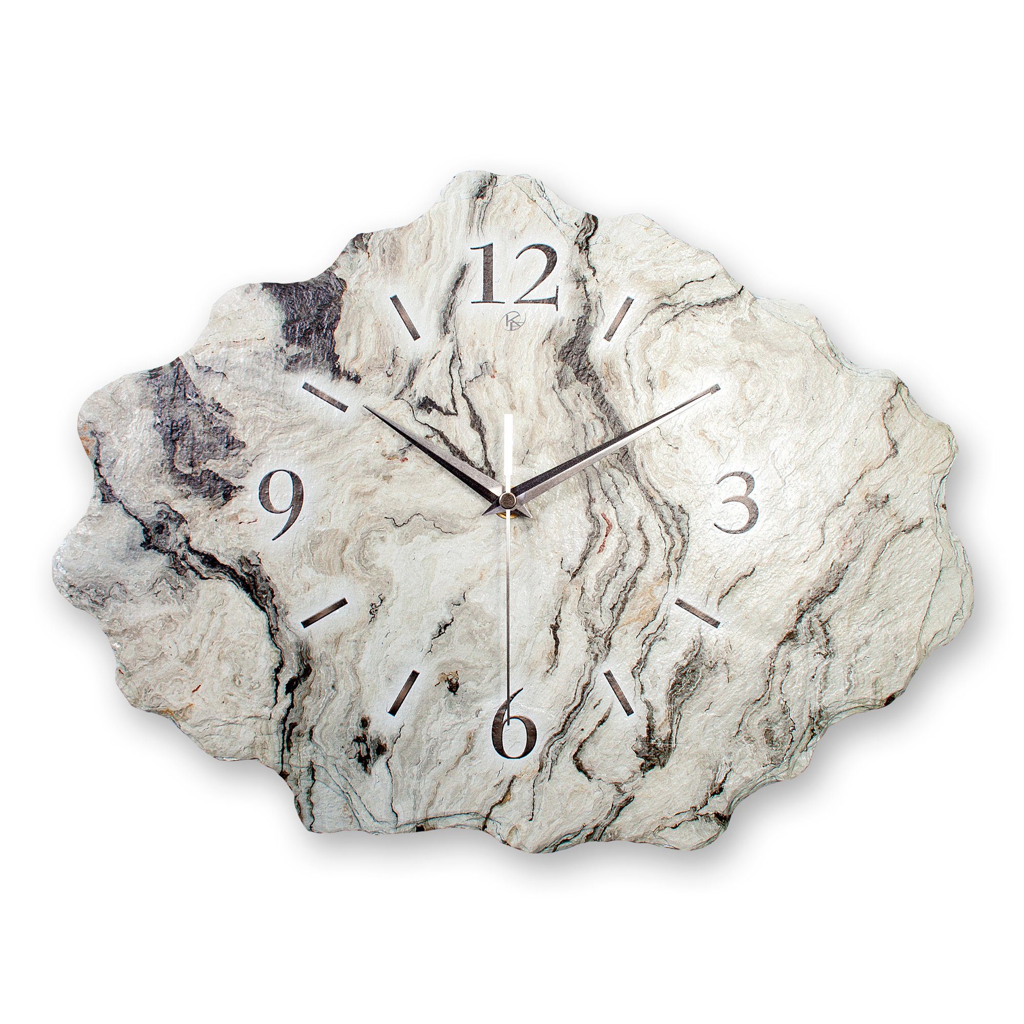 Kreative Feder Wanduhr Design-Wanduhr aus Stein günstig online kaufen