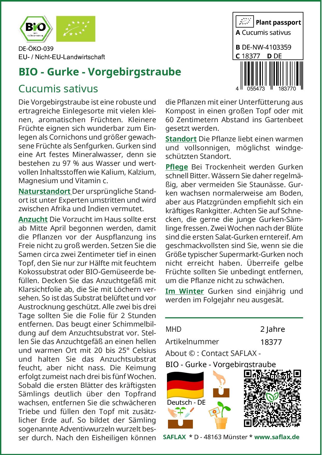 SAFLAX Gemüsesamen SAFLAX - Samen - günstig online kaufen