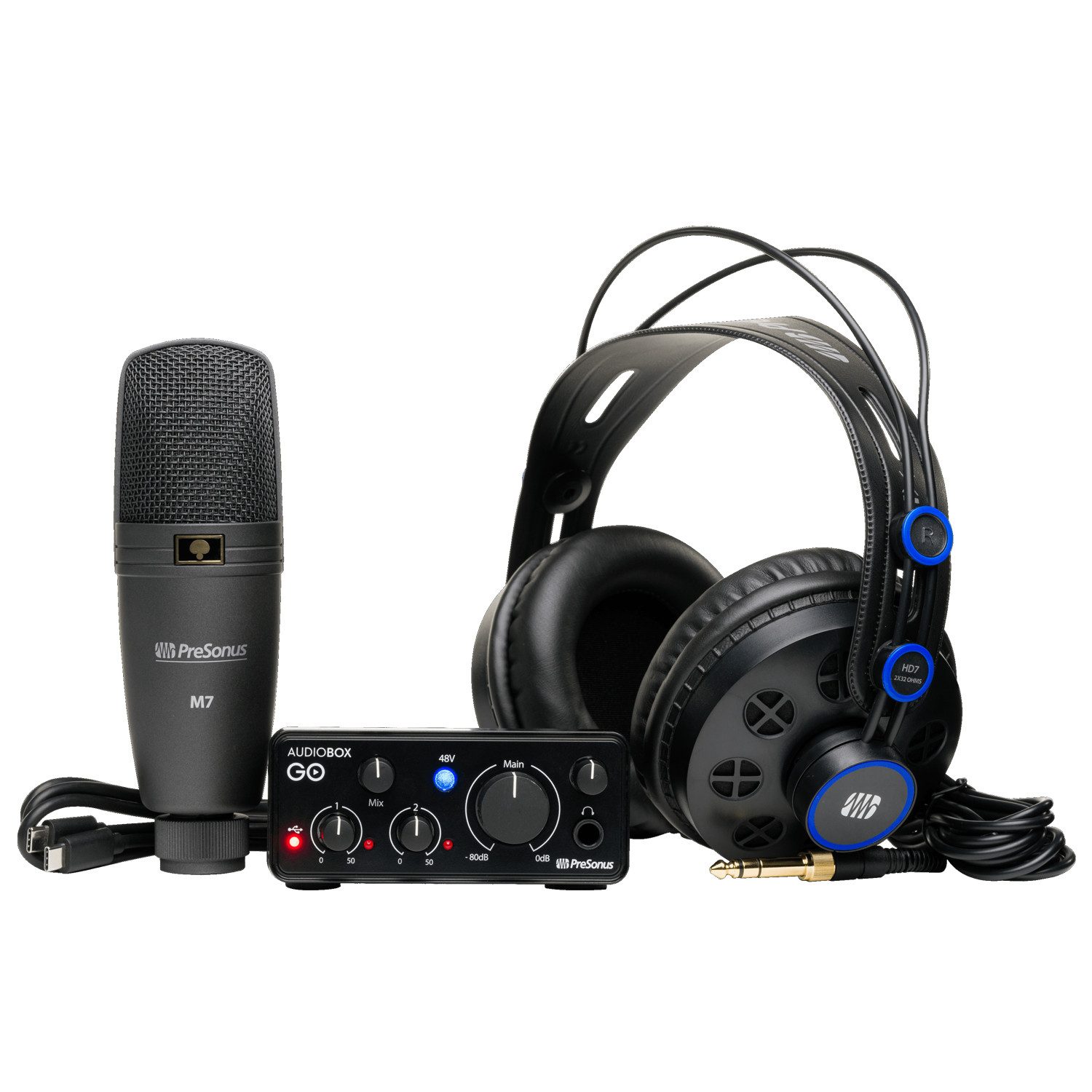 Presonus Recording-Set Audiobox GO Creator Bundle Digitales Aufnahmegerät
