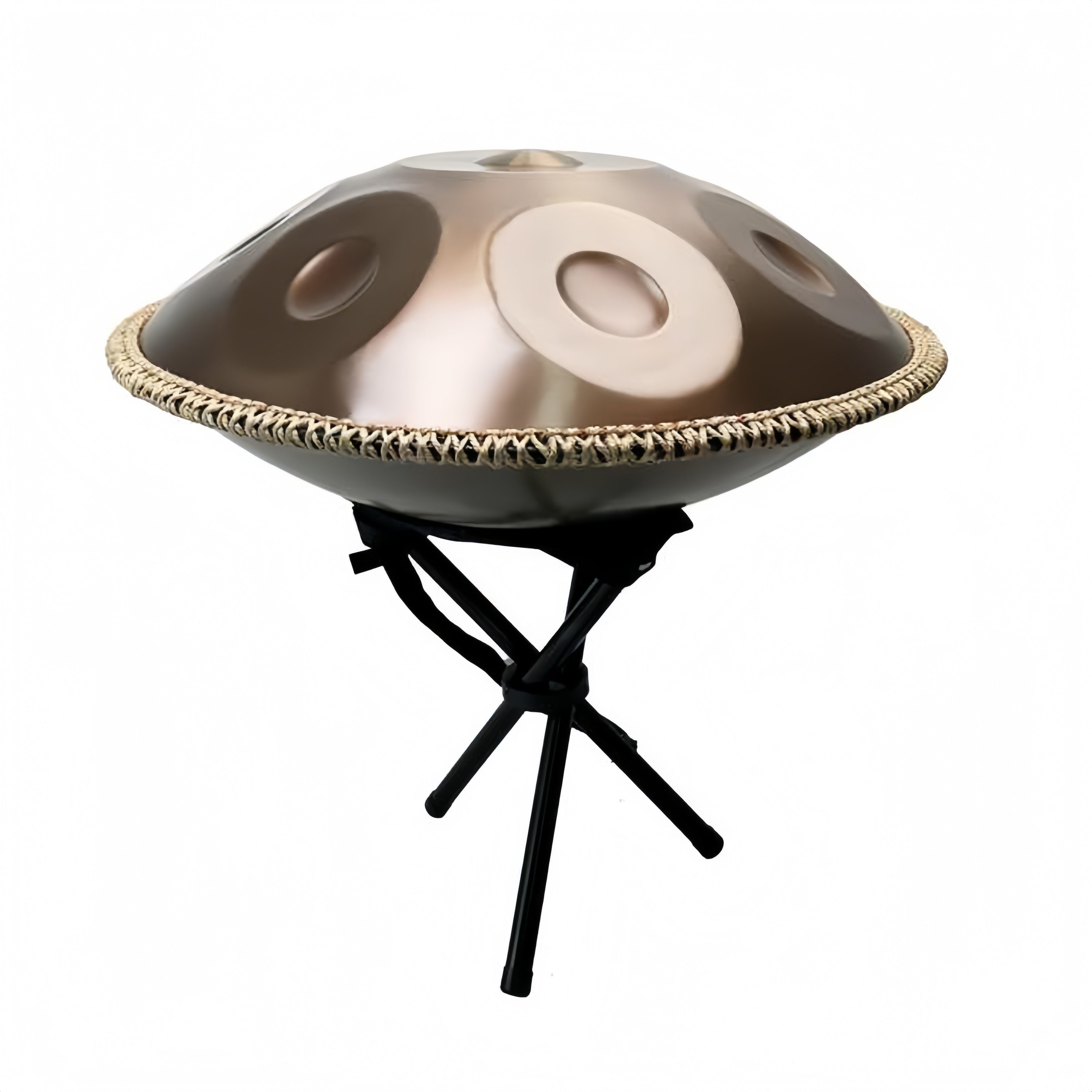 Fine Life Pro Handtrommel Handpan-Trommel (Stahl-Percussion-Instrument) – 9 Töne, einfarbig Gold – Bild 3 von 5