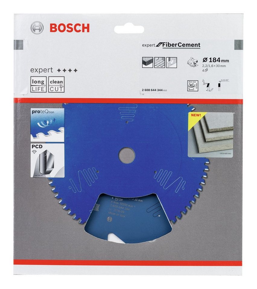 Thumbnail - BOSCH Kreissägeblatt Expert, For Fibre Cement, 184 x 30 x 2,2 mm, 4 Zähne