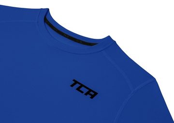 TCA Langarmshirt TCA Herren Langarm Kompressionsshirt Thermo Leuchtend Blau (1-tlg)