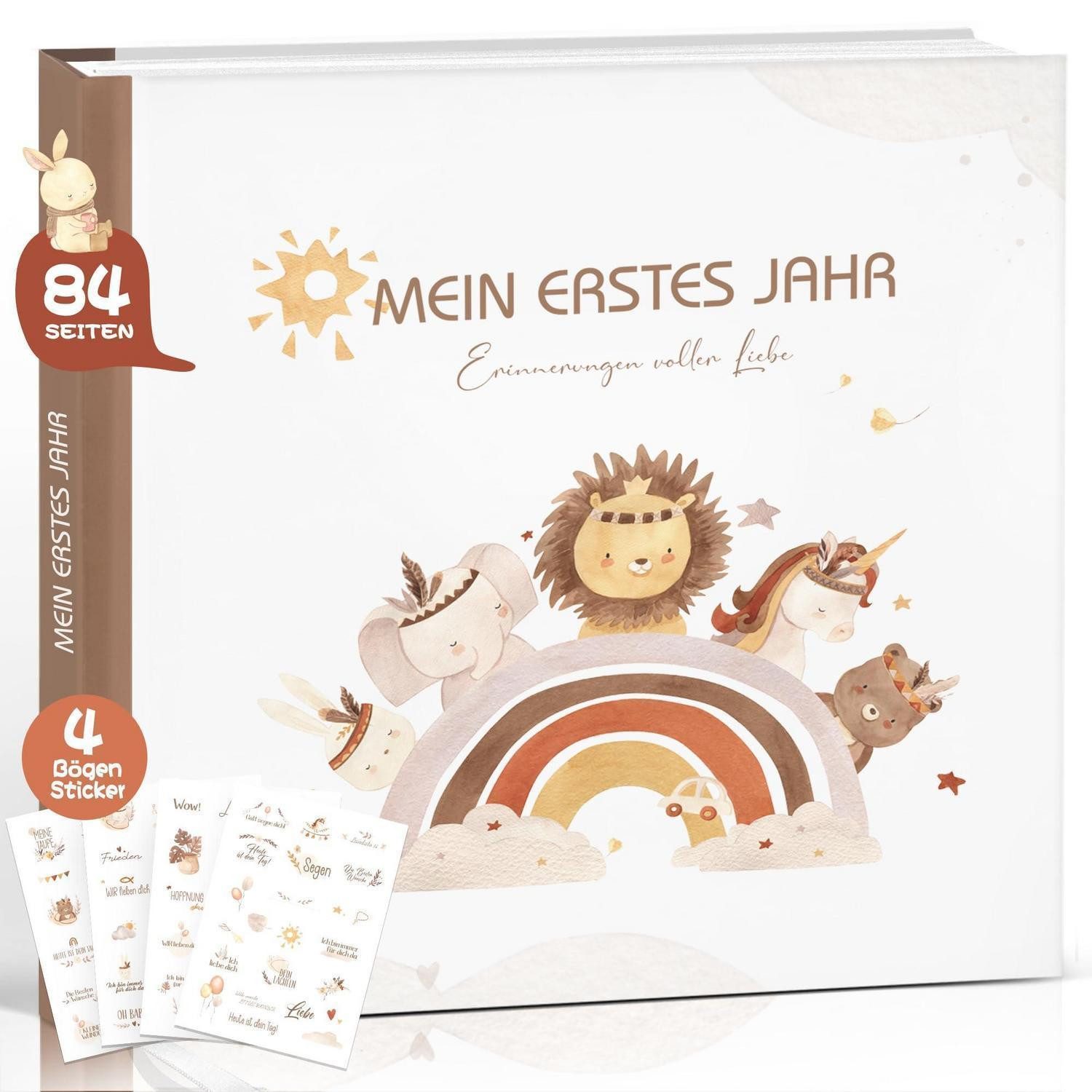 LuxusKollektion Sammelalbum Babyalbum Mein erstes Jahr Boho-Stil