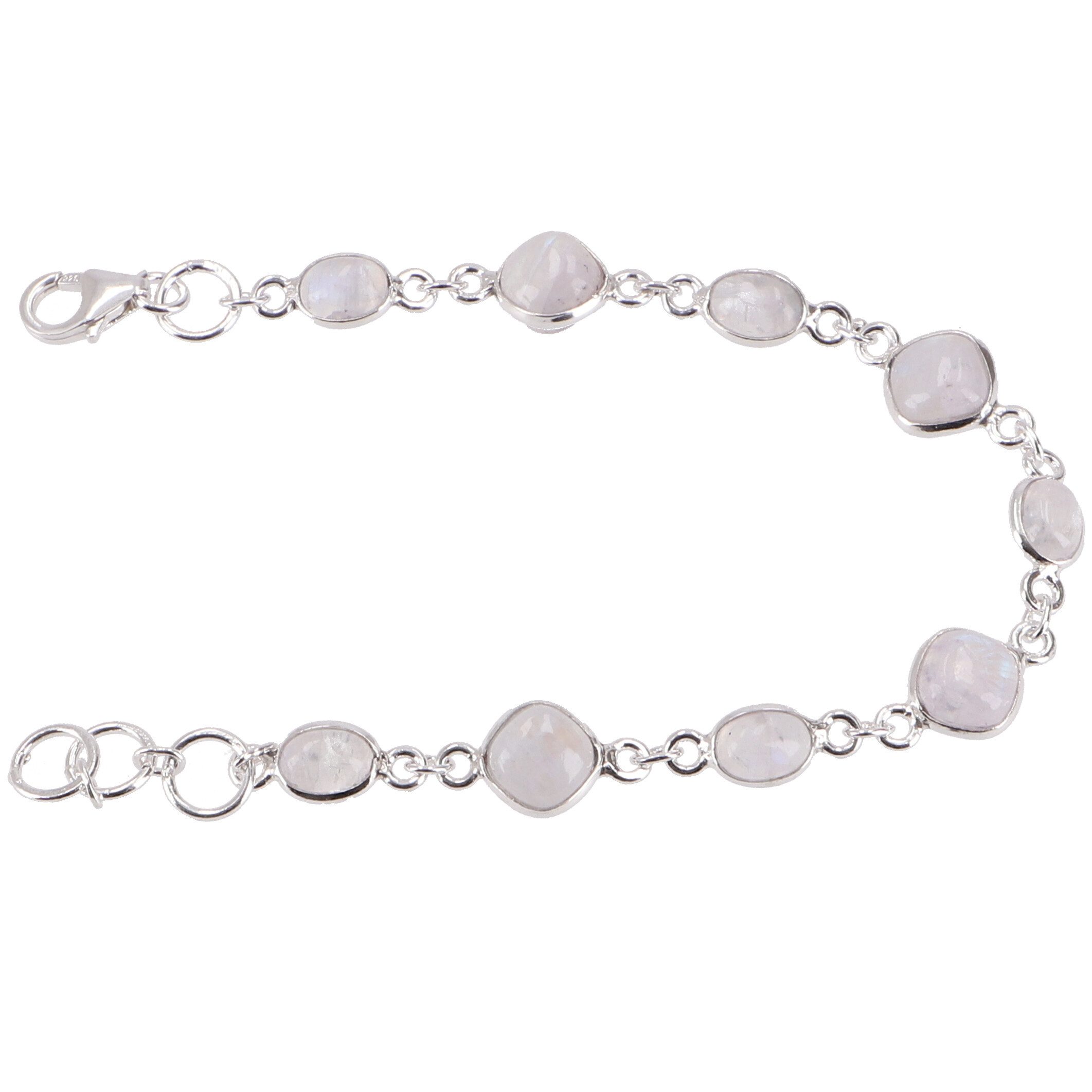 Guru-Shop Armreif Indisches Boho Silber Armband, Edelsteinarmband..