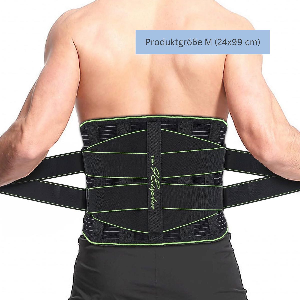 EVERY Rückenbandage Rückenstützgürtel Stützgürtel Lendenwirbelstütze 5 Stützstreben S-XXL (für Männer und Frauen, zur Schmerzlinderung bei Bandscheibenvorfällen und Skoliose), Doppelt verstellbare Gurte individuelle Passform, für Arbeit und Sport