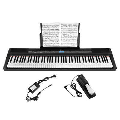 Donner Keyboard Digitalpiano 88 Tasten Gewichteten Klavier Tastatur DEP-20, (set, 1x Netzteil, 1x Sustain-Pedal, 1x Bedienungsanleitung), mit Pedal,ideal fur Piano-Einsteiger,mit Sustain-Pedal