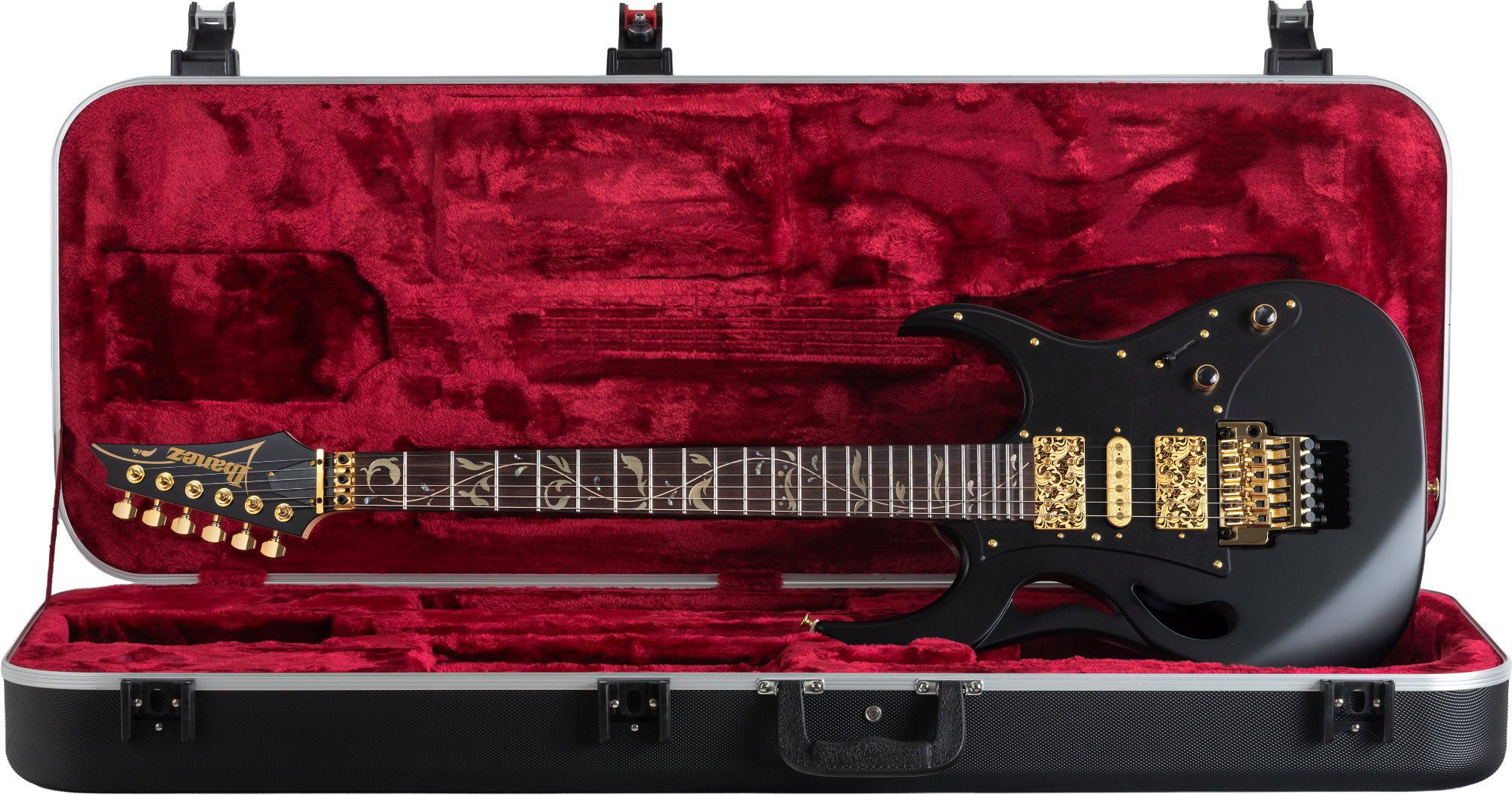 Ibanez E-Gitarre Steve Vai Signature-Modell mit Koffer, ST, Signature-Modell