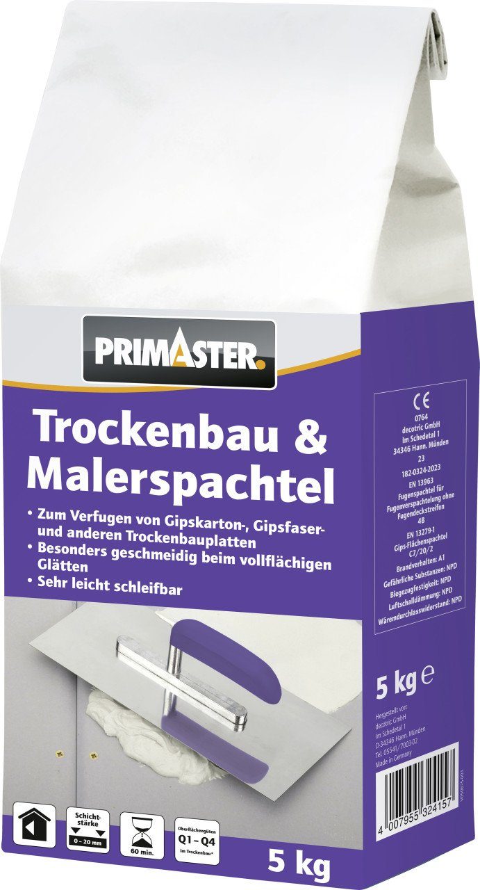 Spachtelmasse Primaster Trockenbau & Malerspachtel 5 kg