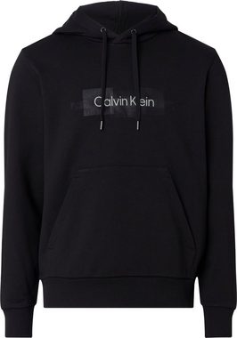 Calvin Klein Kapuzensweatshirt BOX STRIPED LOGO HOODIE mit Kordelzug an der Kapuze