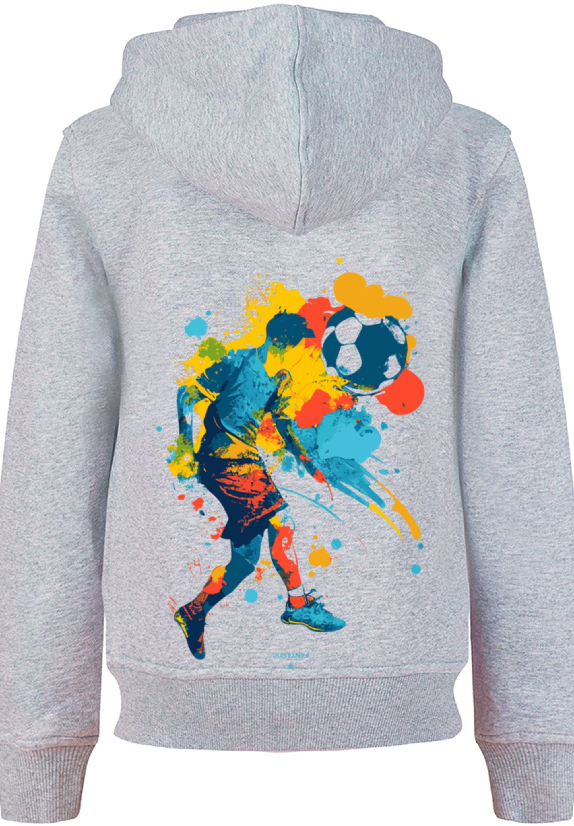 F4NT4STIC Kapuzenpullover Fußballer bunt Print