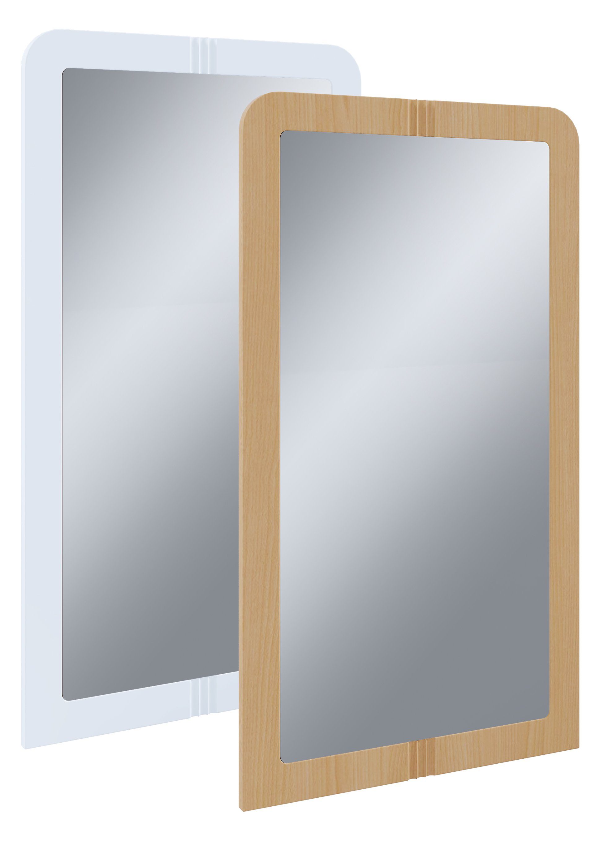 VCM Garderobenschrank Holz Wandspiegel Spiegel Diele Flur Balia (1-St) Weiß