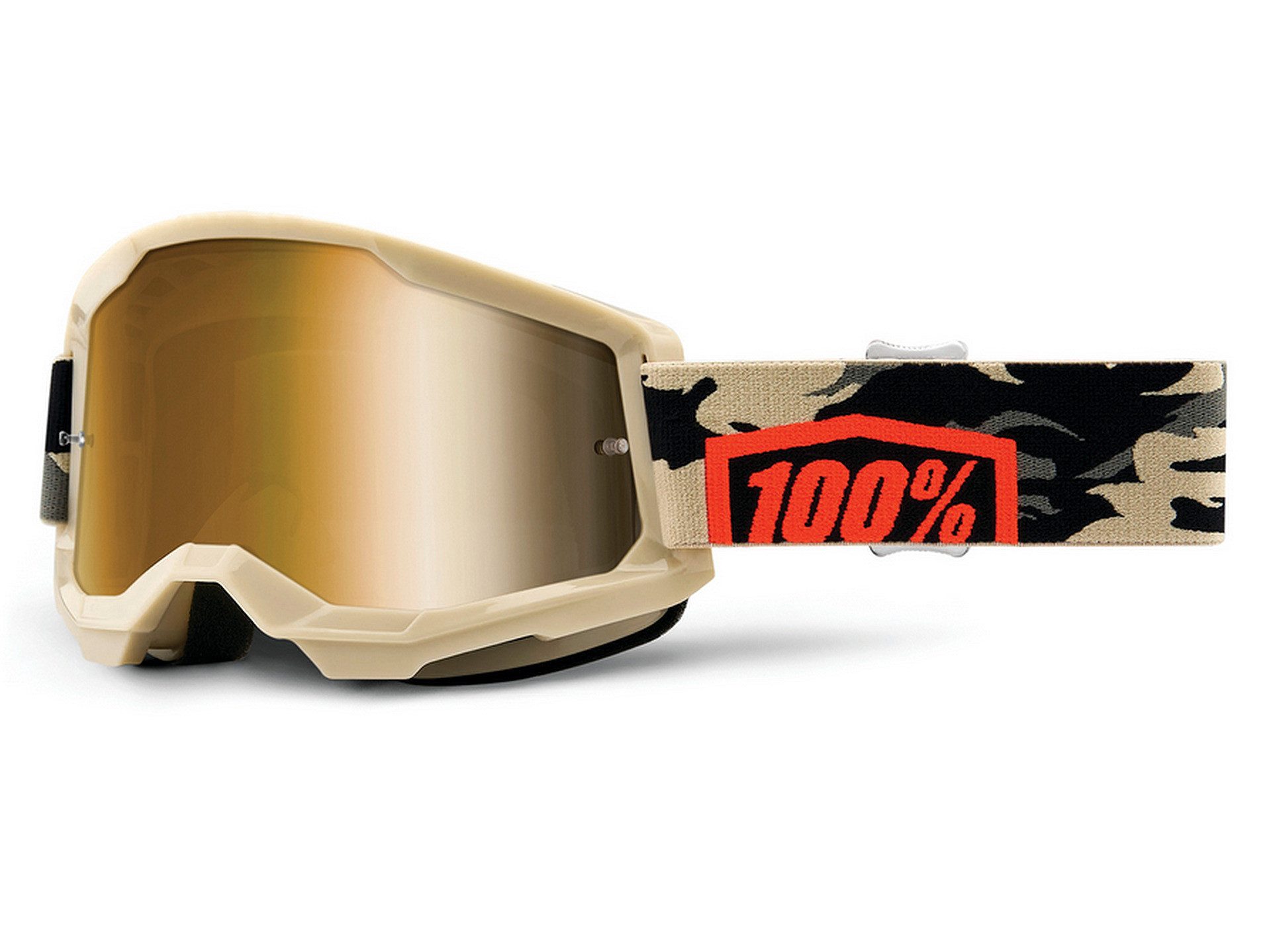 100% Fahrradbrille, MTB-Brille Goggle Strata 2 - Mirror Lens