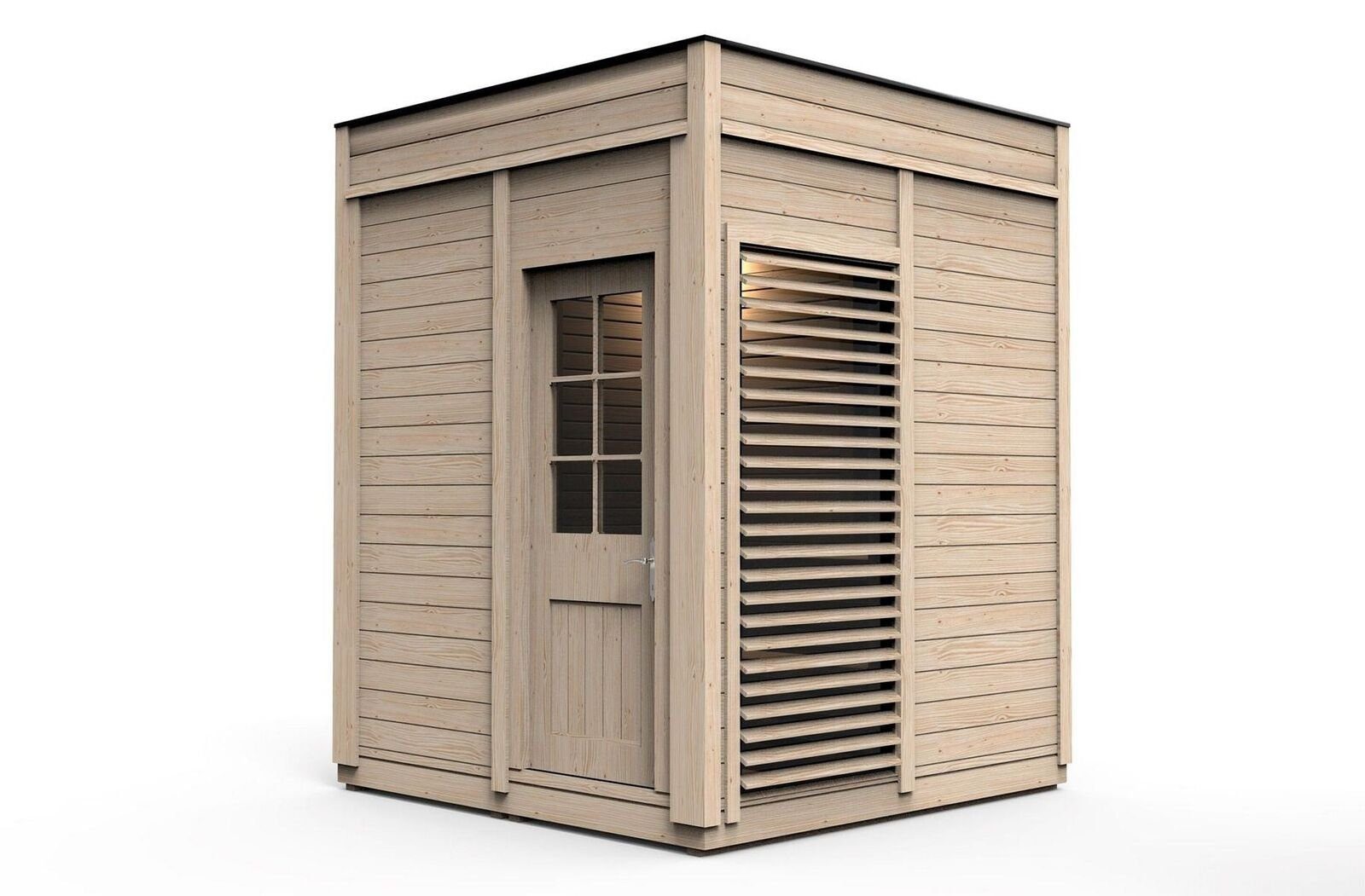 JVmoebel Sauna Sauna Holz Garten Holzsauna Outdoor Saunas Trockensauna Häuschen Haus, BxTxH: 245 x 245 x 318 cm, 145,00 mm, (2-St., 1x Sauna) Made in Europa