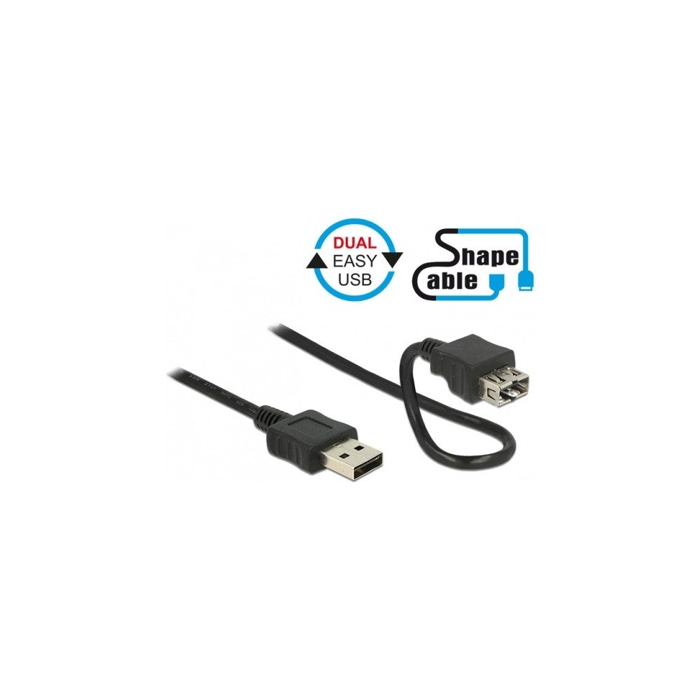 DeLOCK USB 2.0 A Stecker > Buchse, 2m Verlängerung Elektro-Kabel