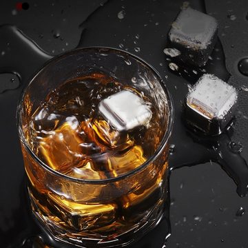 Rnemitery Eiswürfel-Steine Eiswürfel Edelstahl für Whisky, Wodka, Likör, Wein, Getränkesaft