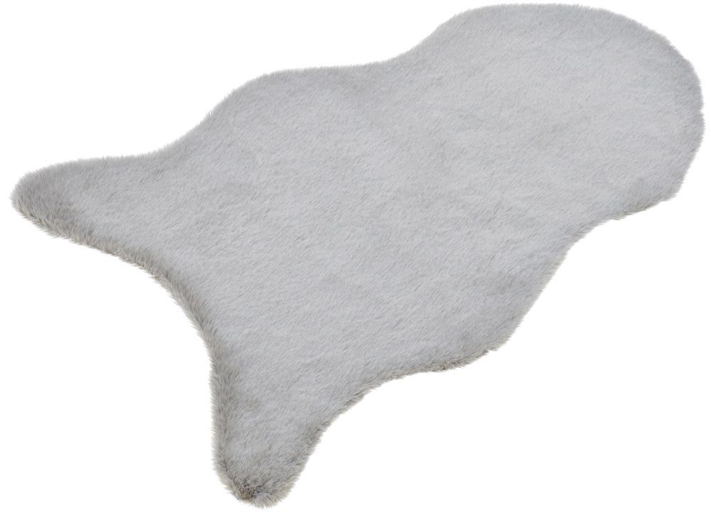 matches21 HOME & HOBBY Fellteppich Dekofell kurzflorig mittelgroß Kunstfell 80x50 cm grau, Höhe: 20 mm, Flauschiges Kunstfell als Fell-Teppich Stuhl-Überwurf Sitzauflage