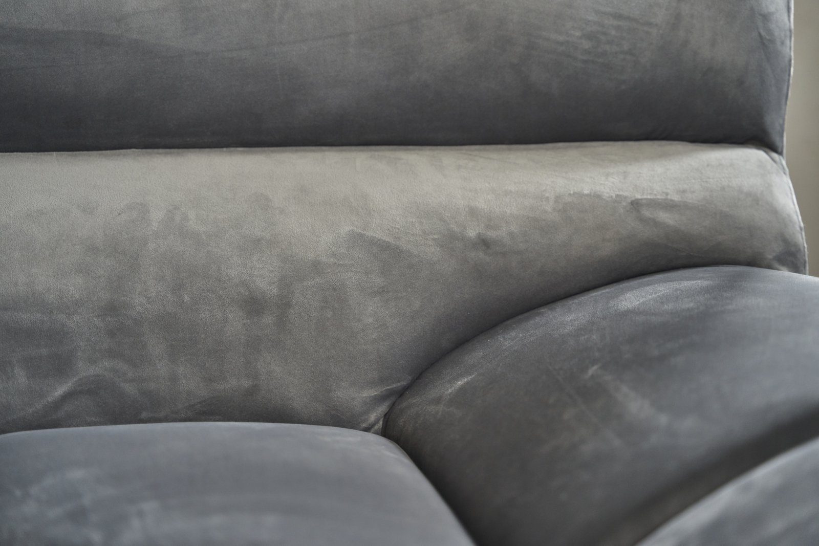 KAWOLA Sofa verschiedene Big Stoff Velvet Farben silber | Sofa NERLA, silber