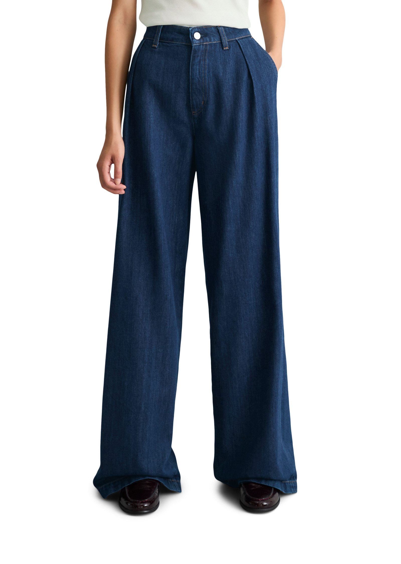Marc O'Polo DENIM Weite Jeans made with Orange Fiber