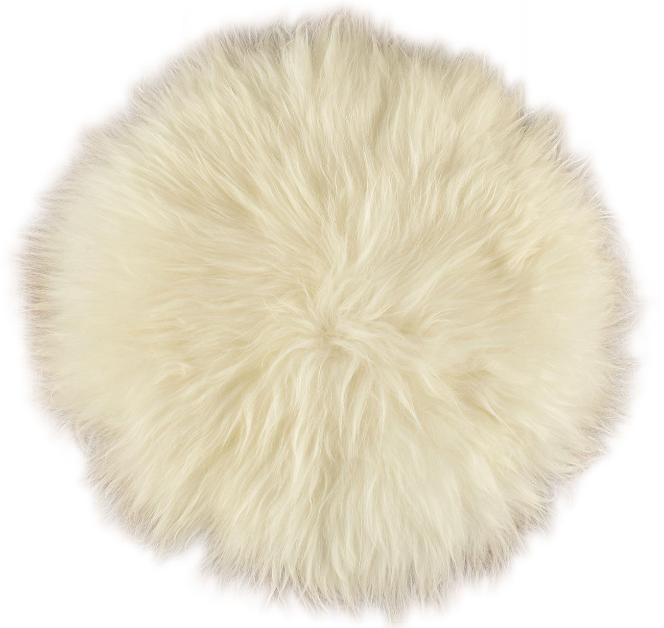 KUHFELL online & NOMAD Stuhlkissen Australisches Echtes Lammfell Sitzauflage Stuhlkissen Natur 40cm rund, Echtes Lammfell