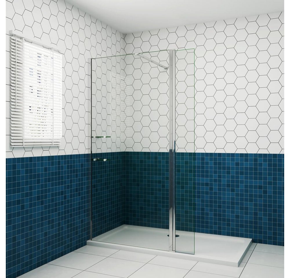 Thumbnail - duschspa Duschwand 8mm Duschtrennwand Glaswand Walk in Dusche ESG Nano Glas, (Set), Nano Glas