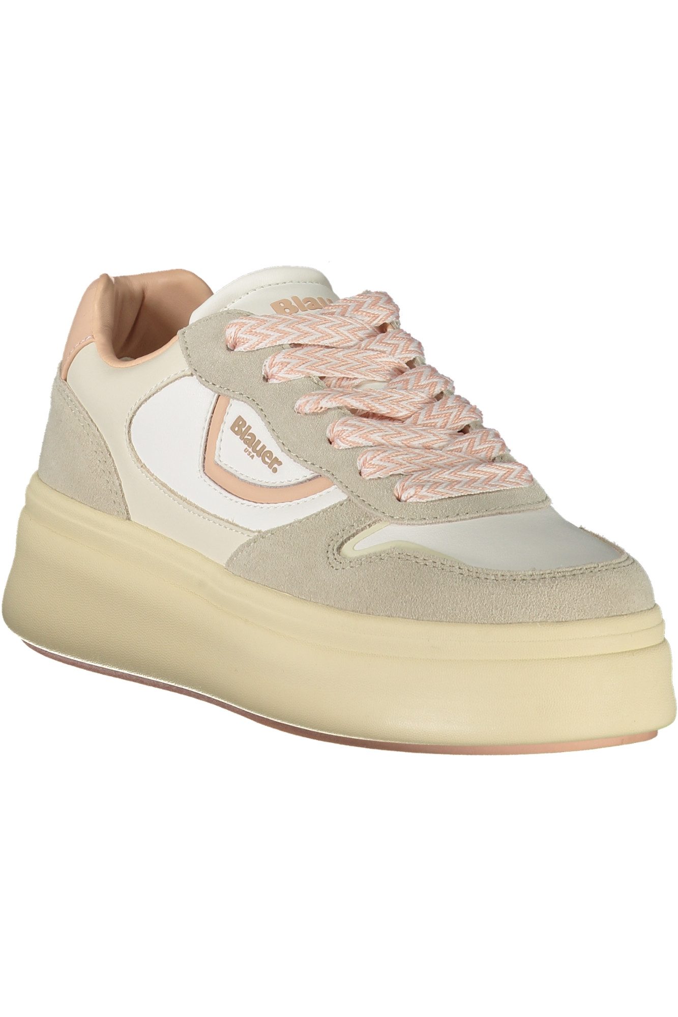 Blauer Sneaker Damen-Sportschuh in Weiß mit Kontrastdetails und