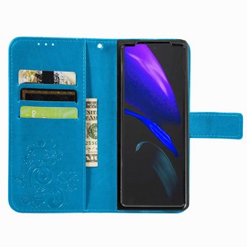 König Design Handyhülle Samsung Galaxy Z Fold3 5G, Schutzhülle Schutztasche Case Cover Etuis Wallet Klapptasche Bookstyle