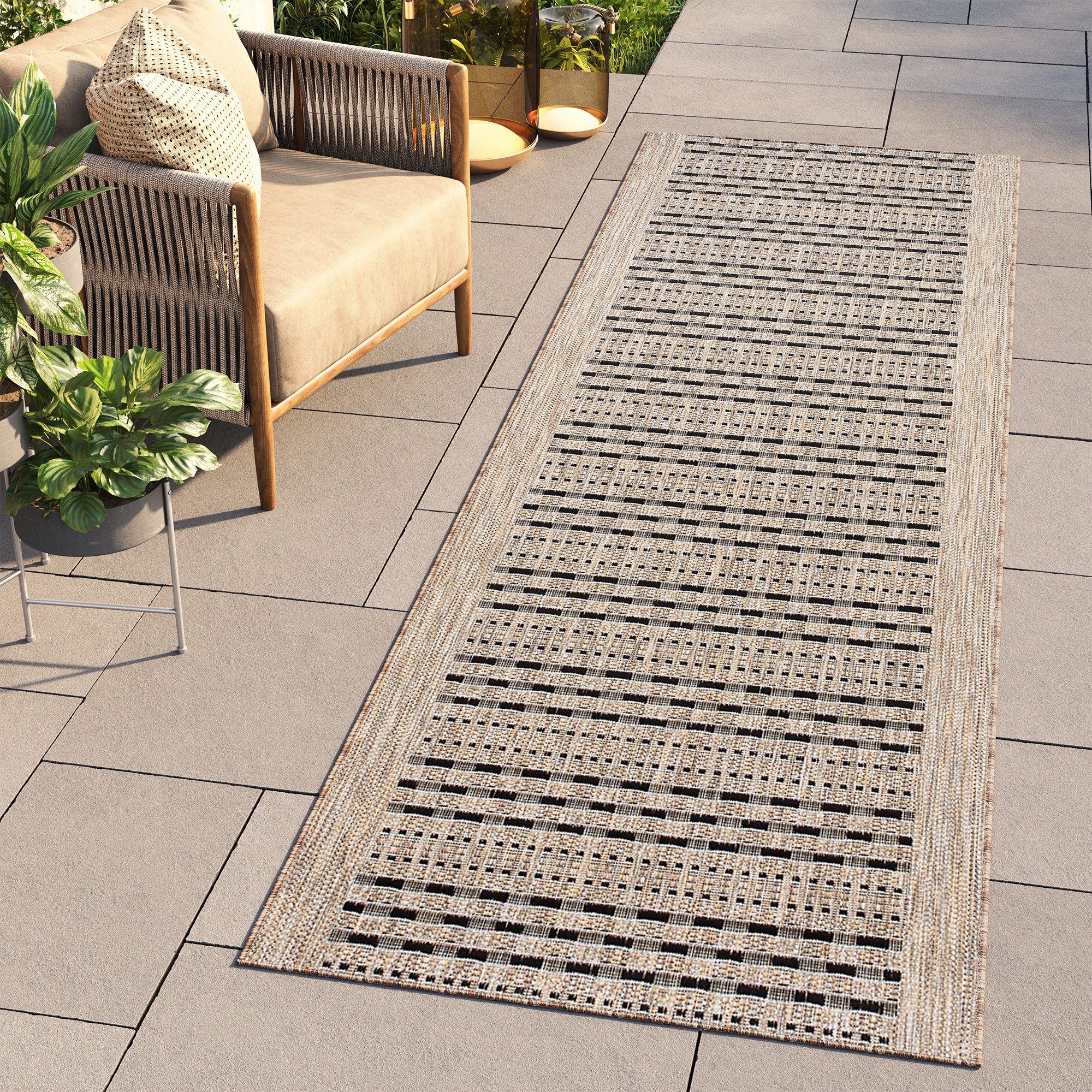 Tapiso Läufer MELISSA, rechteckig, Höhe: 6 mm, Indoor & Outdoor, UV-beständig, wetterfest, modern