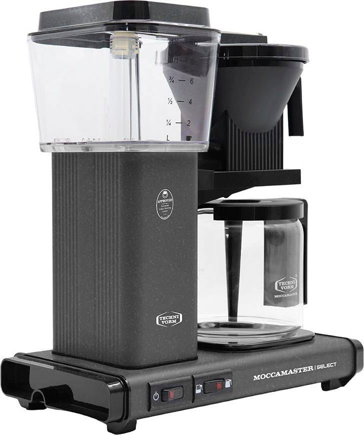 Moccamaster Filterkaffeemaschine KBG 1x4 Select grey, 1,25l Papierfilter stone Kaffeekanne