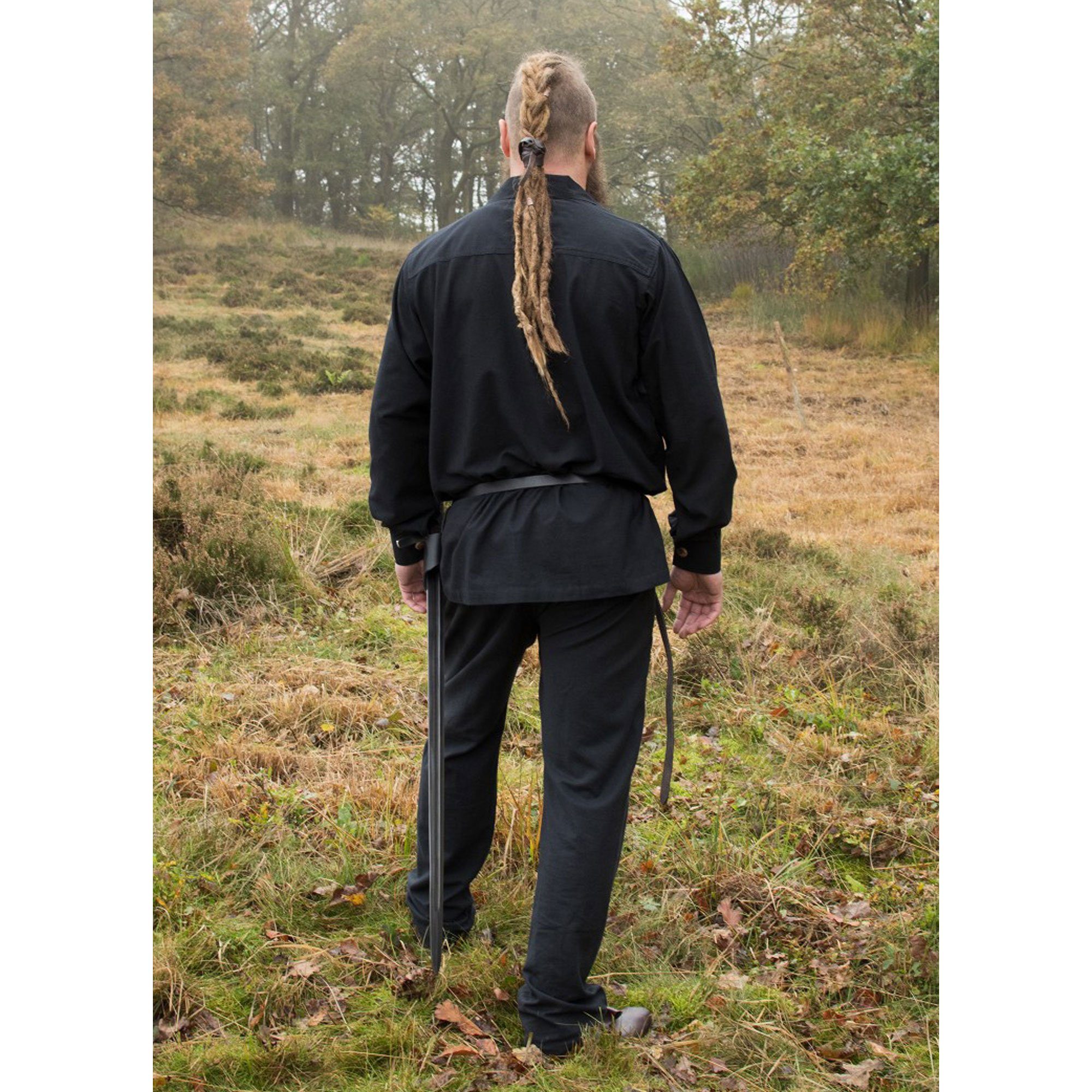 Battle Merchant Wikinger-Kostüm Markt-Mittelalter Ritterhemd Götz, schwarz