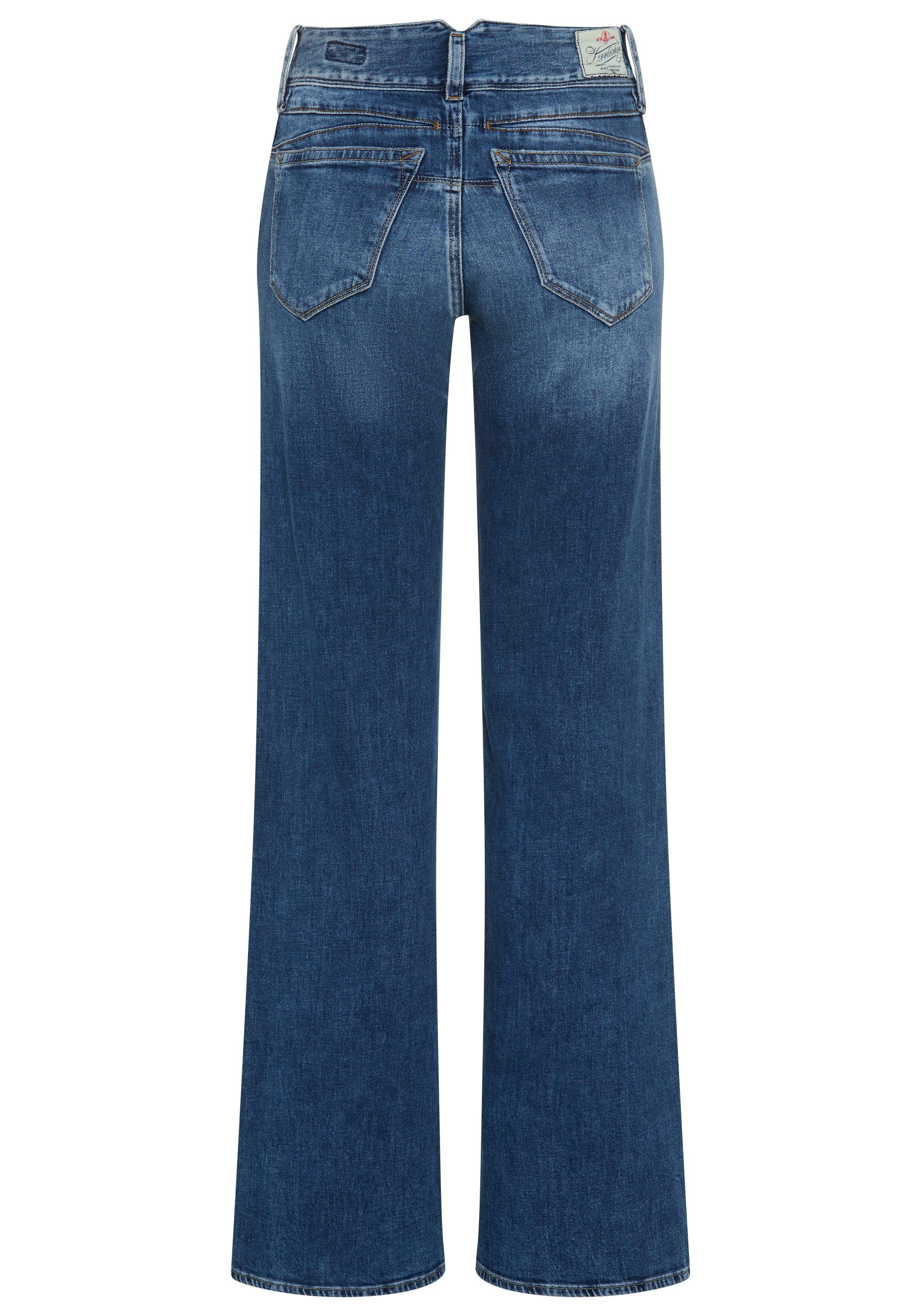 Herrlicher Straight-Jeans Prime New Denim Stretch mit Spitzbund hinten – Bild 5 von 5