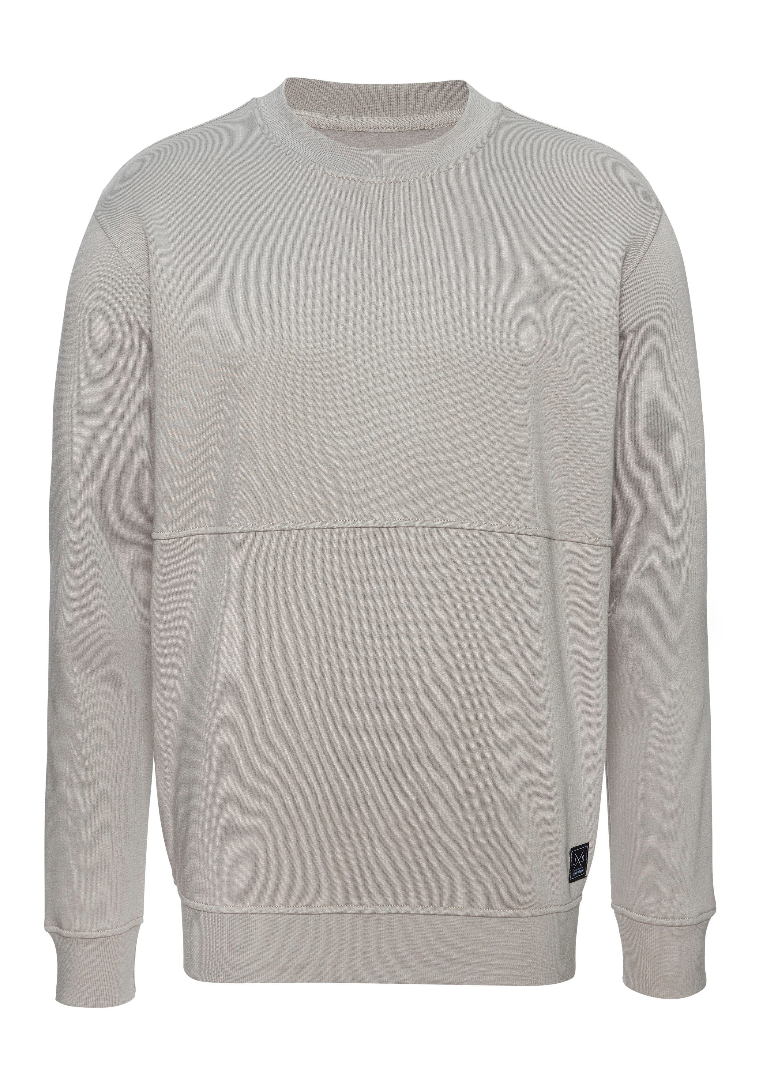 John Devin Sweatshirt - Pullover mit modischen Teilungsnähten Langarm, Sweatshirt mit Rundhals, Baumwollmischung. € 29,99