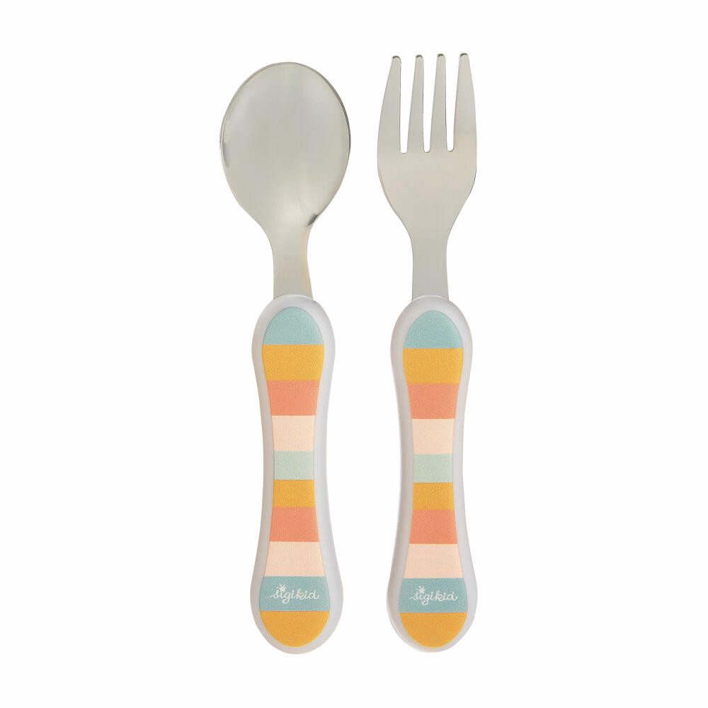 Sigikid Kinderbesteck 4 Freunde Yellow, Edelstahl