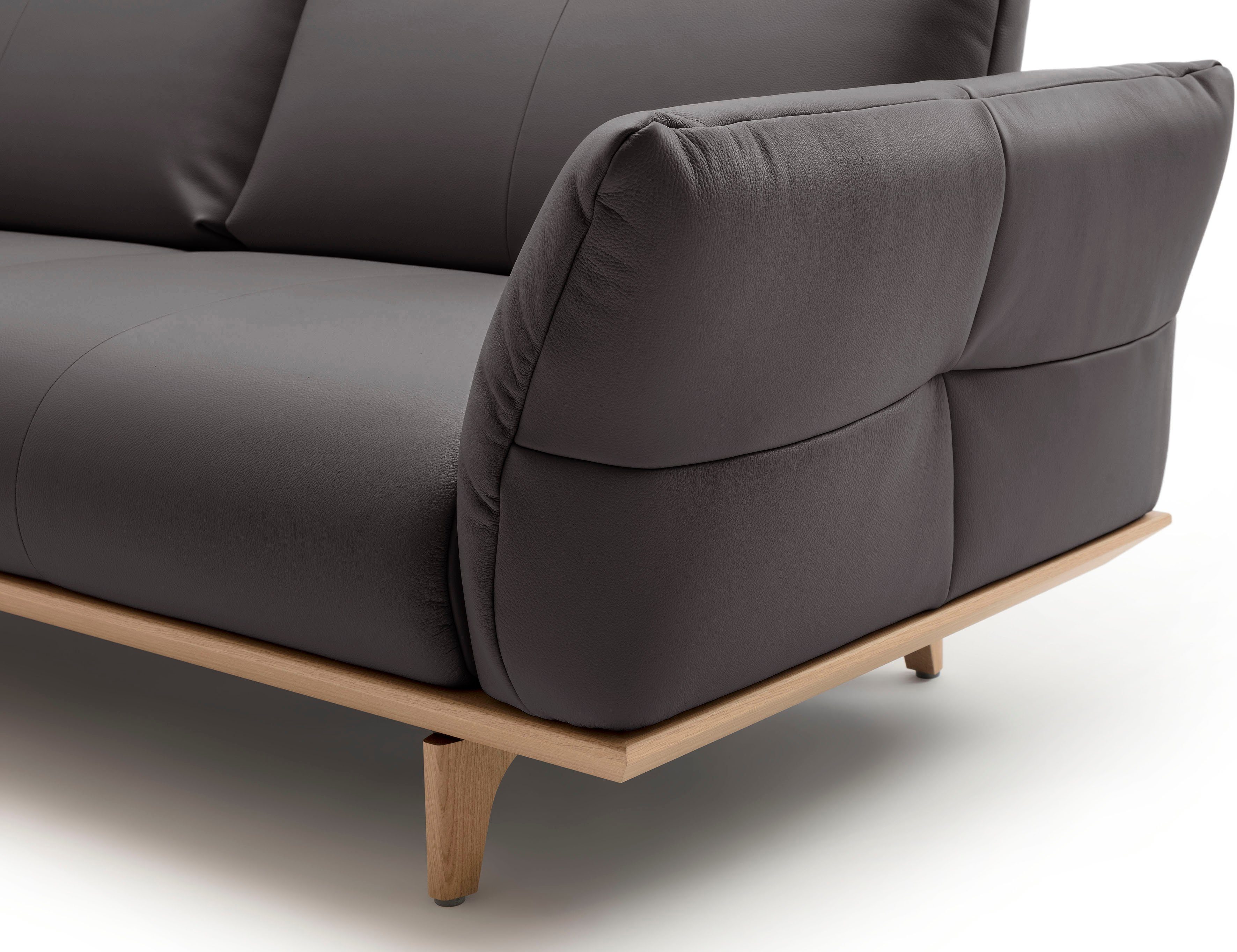 3-Sitzer natur, Breite Füße Sockel Eiche cm hülsta sofa 208 in hs.460, Eiche,