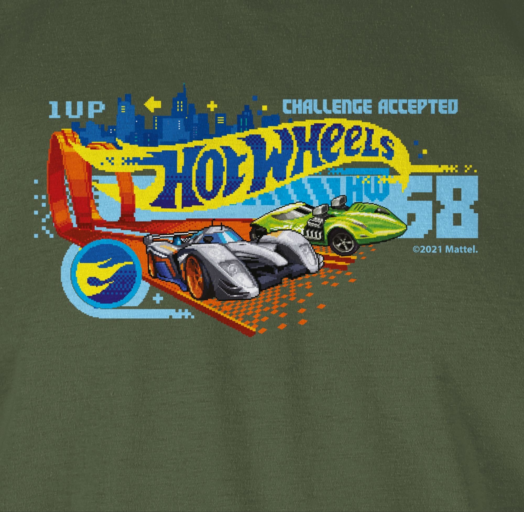 Grün 8-Bit T-Shirt Hot Herren Accepted Challenge Wheels 02 Army Shirtracer