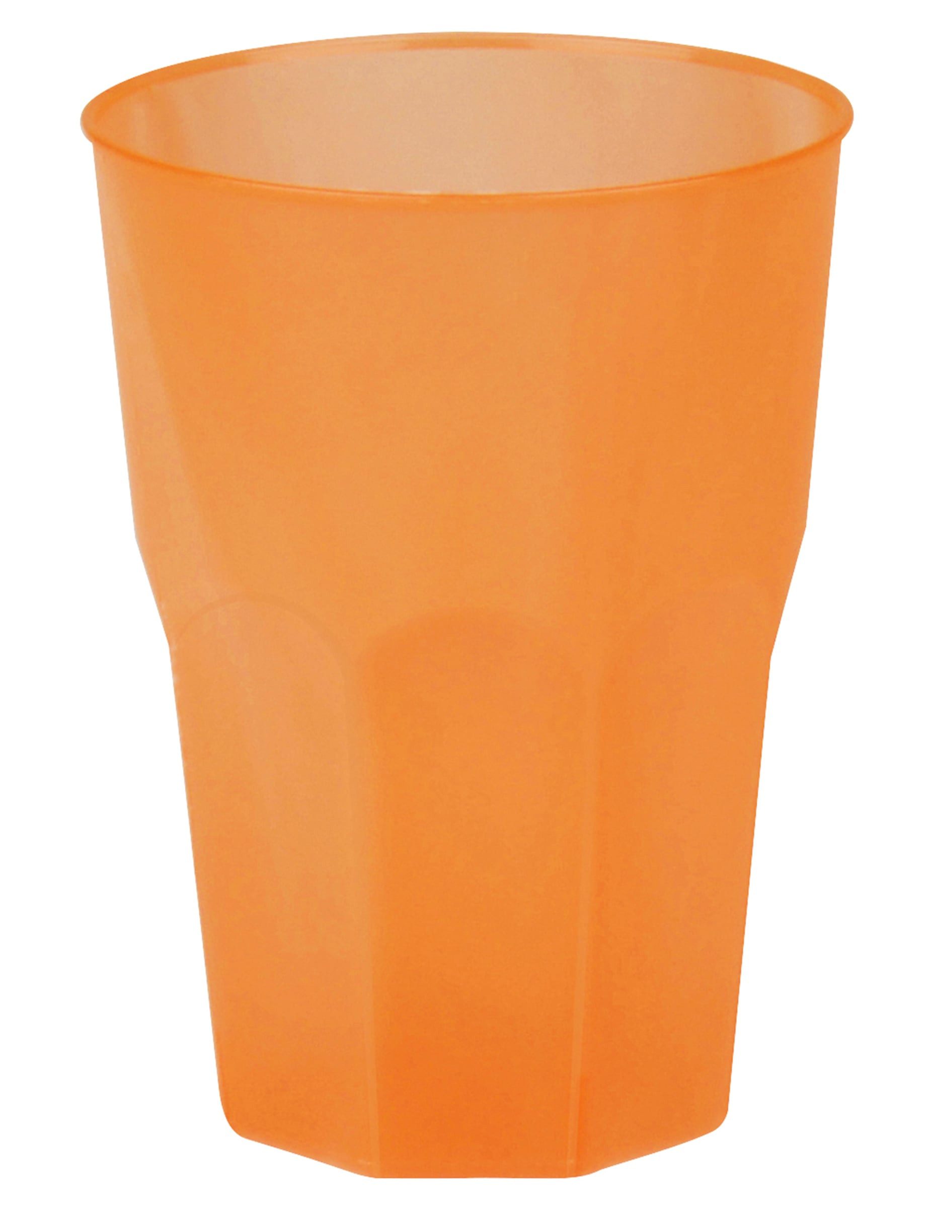 santex Kostüm Kunststoff-Becher gefrostet Orange 42 cl