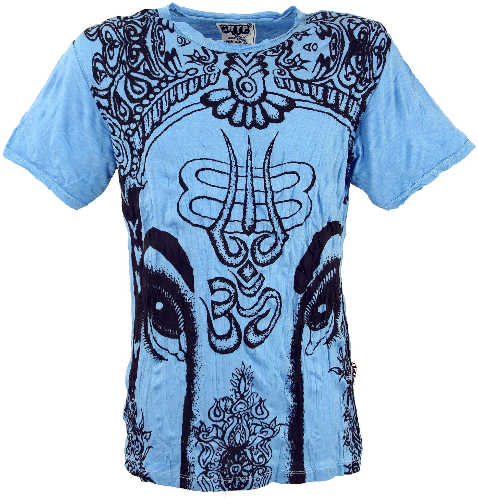 Style, Festival, - Goa T-Shirt Sure T-Shirt Guru-Shop Bekleidung alternative Ganesh hellblau
