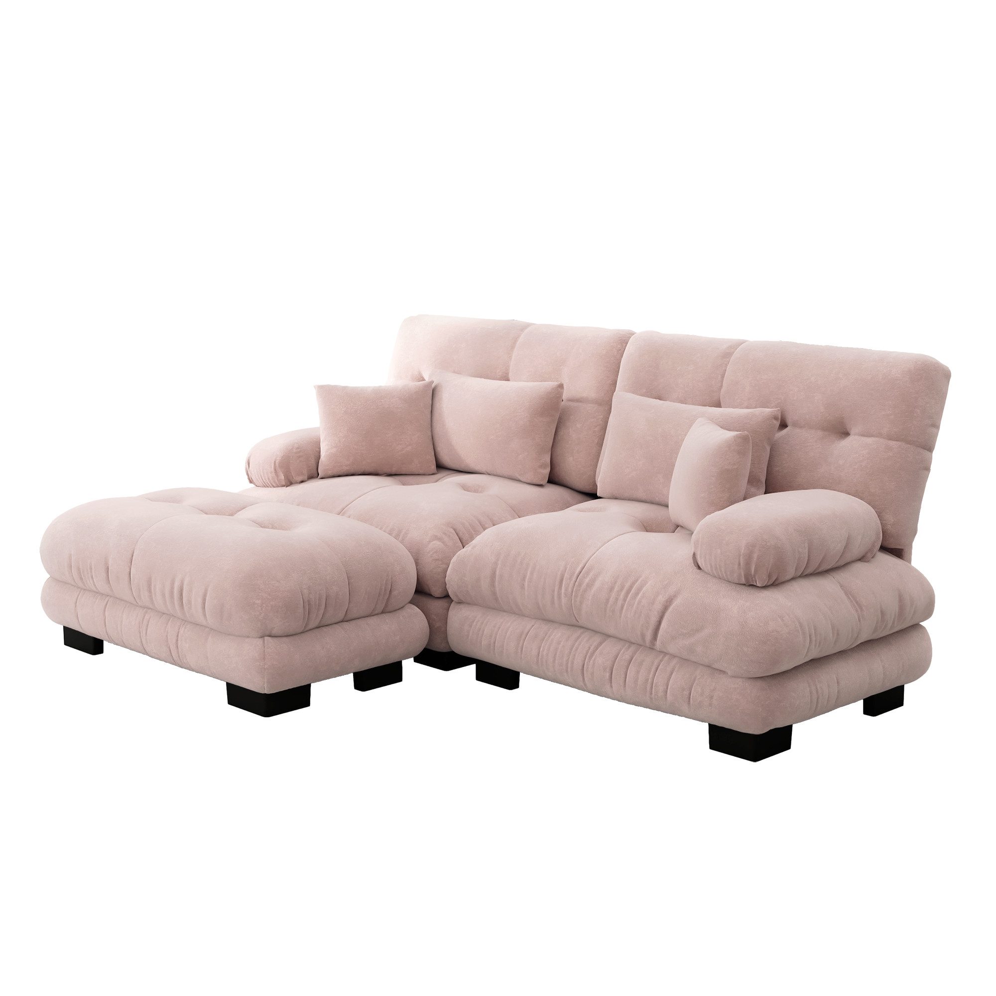 Odikalo 2-Sitzer Schlafsofa Polstersofa Ecksofa, Cloud Ecksofa für Wohnzimm günstig online kaufen