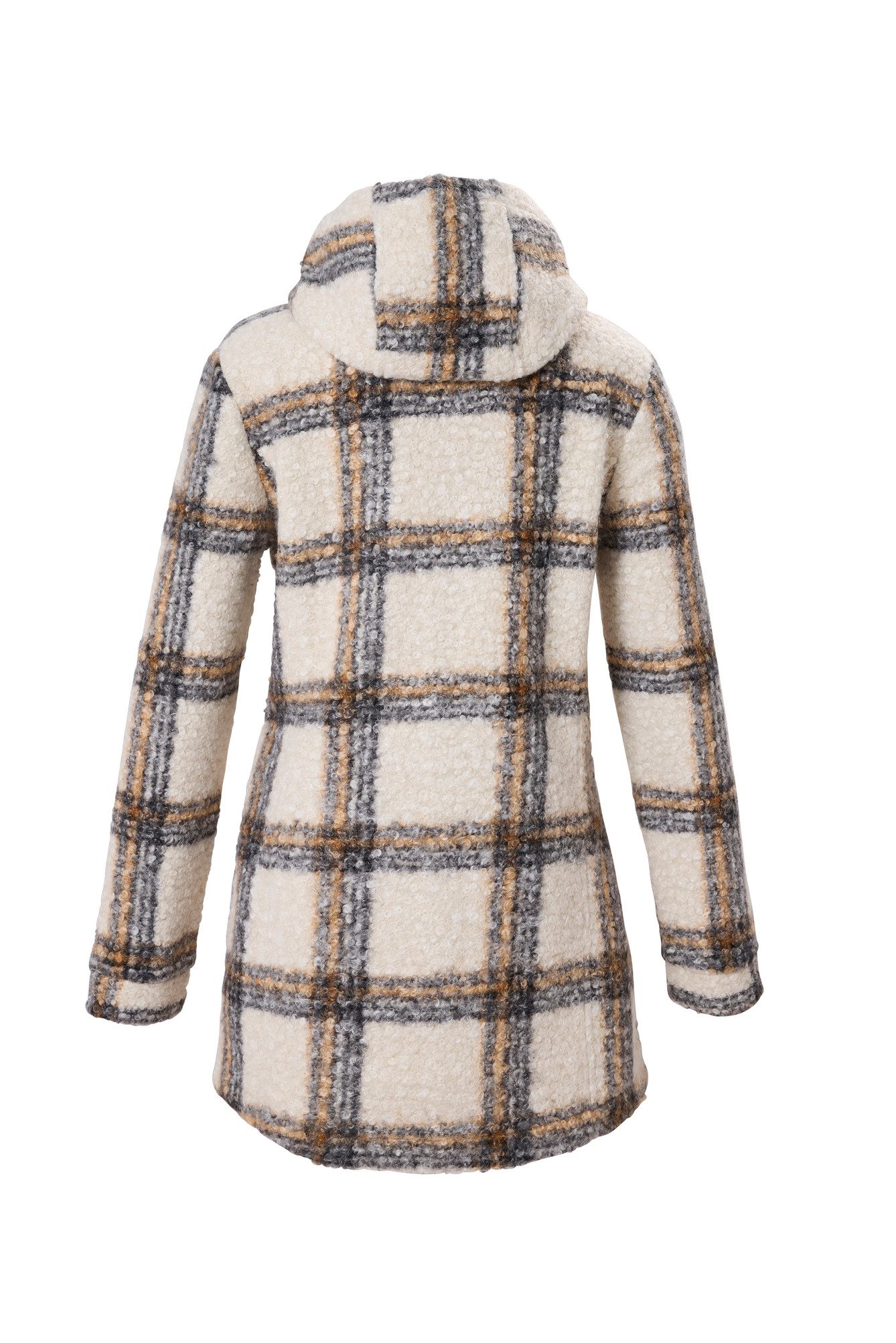 G.I.G.A. DX by killtec Strickfleecejacke GW 39 WMN KNTFLC PRK mit 2-Wege-Reißverschluss, in Longform und karierter Optik