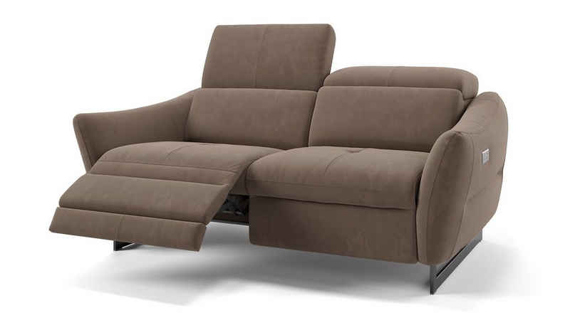 Sofanella 2-Sitzer Sofanella Stoffsofa MODENA 2-Sitzer Stoffgarnitur Couch in Hellbraun