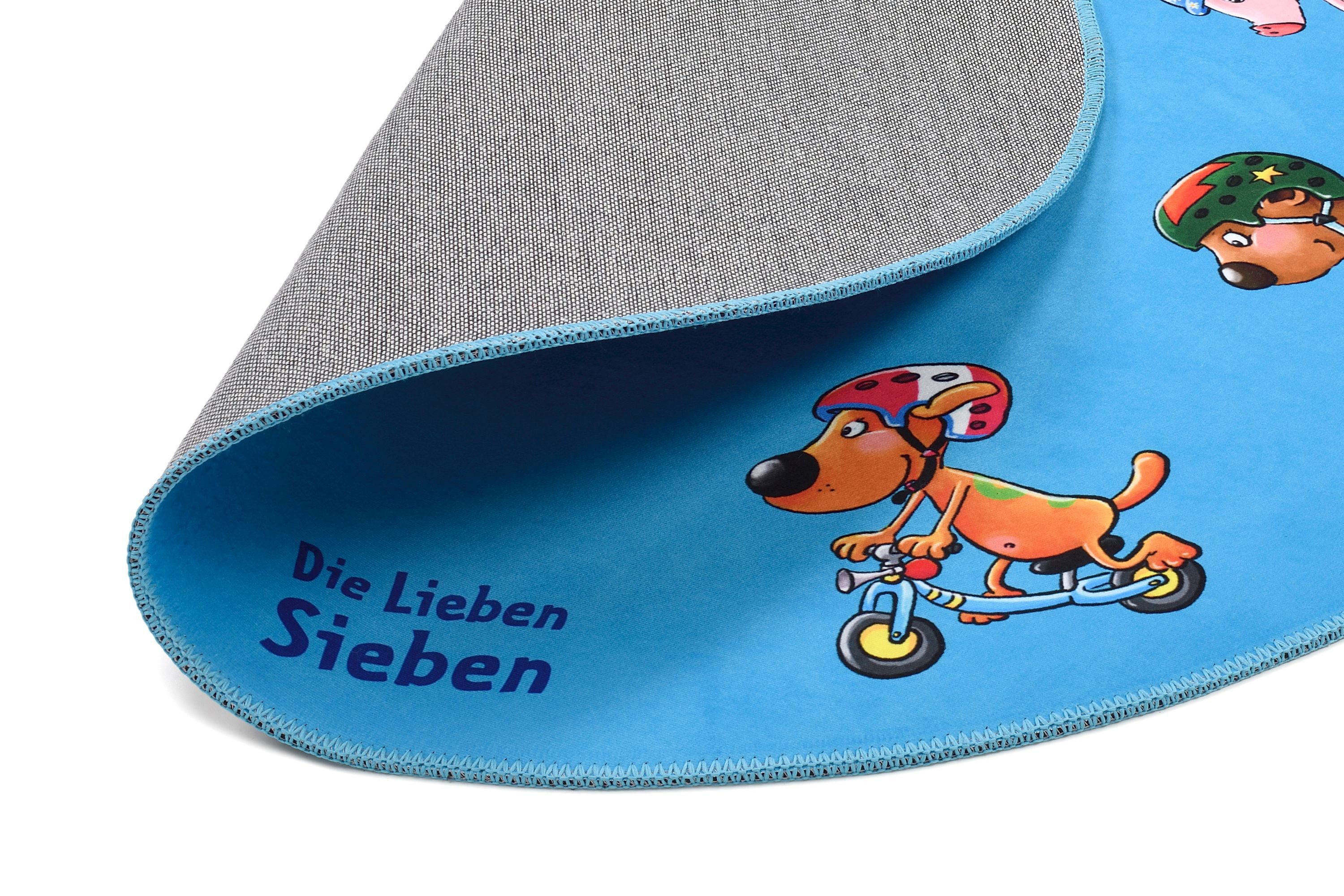 Die Lieben Sieben Kinderteppich Die Lieben Sieben Tiere 100cm rund, rund, Höhe: 6 mm