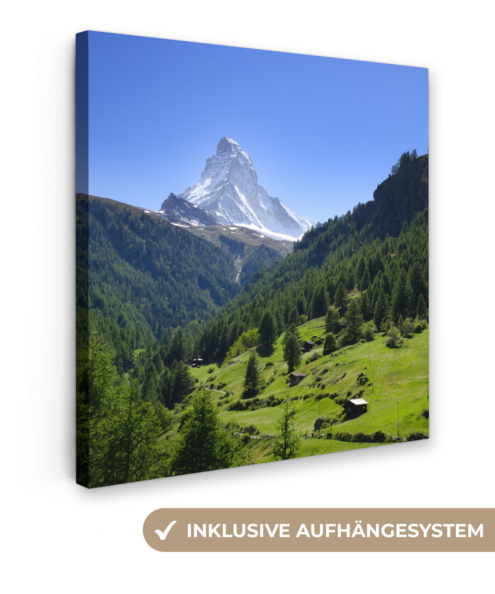 OneMillionCanvasses® Leinwandbild Schweizer Alpen im Matterhorn günstig online kaufen